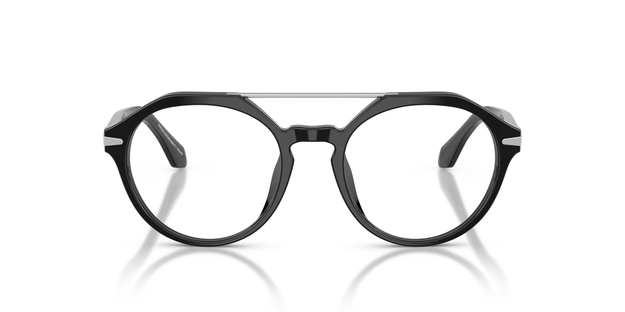 Giorgio Armani AR7278U 5075 Montature da vista Acetato Nero Rotonda Normale - immagine 3