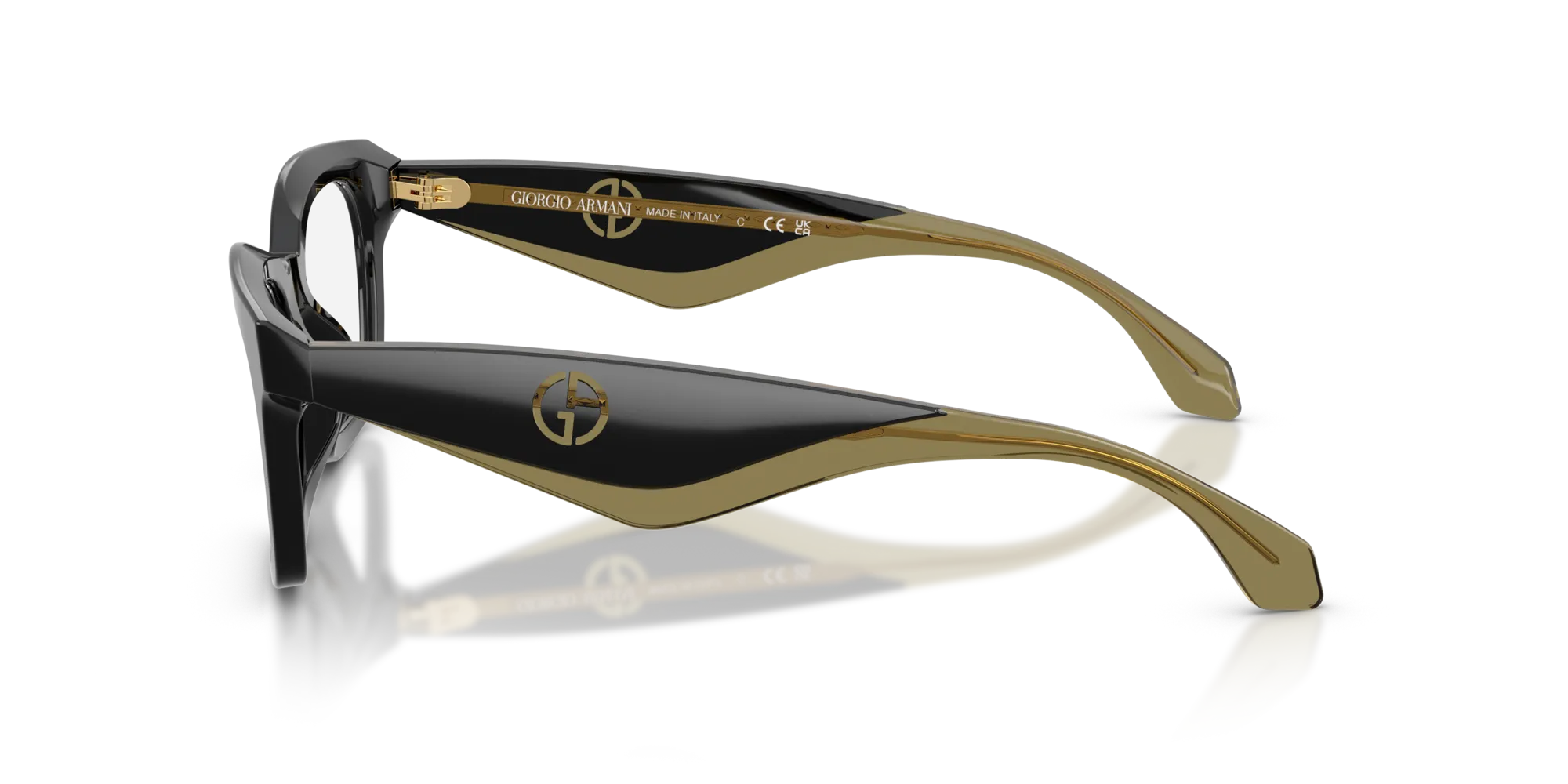 Giorgio Armani AR7277U 5001 Montature da vista Acetato Nero Farfalla Normale - immagine 4