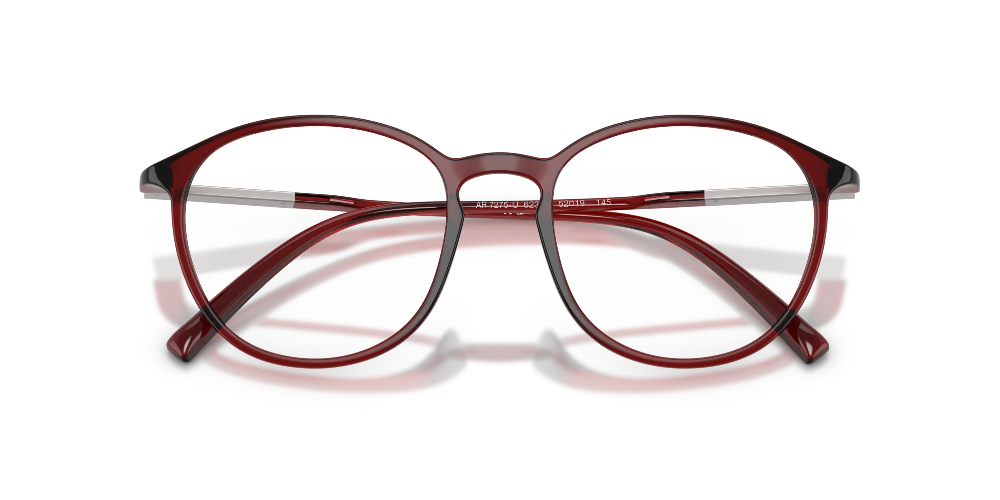 Giorgio Armani AR7275U 6237 Montature da vista Iniettato Rosso Pantos Normale - immagine 2