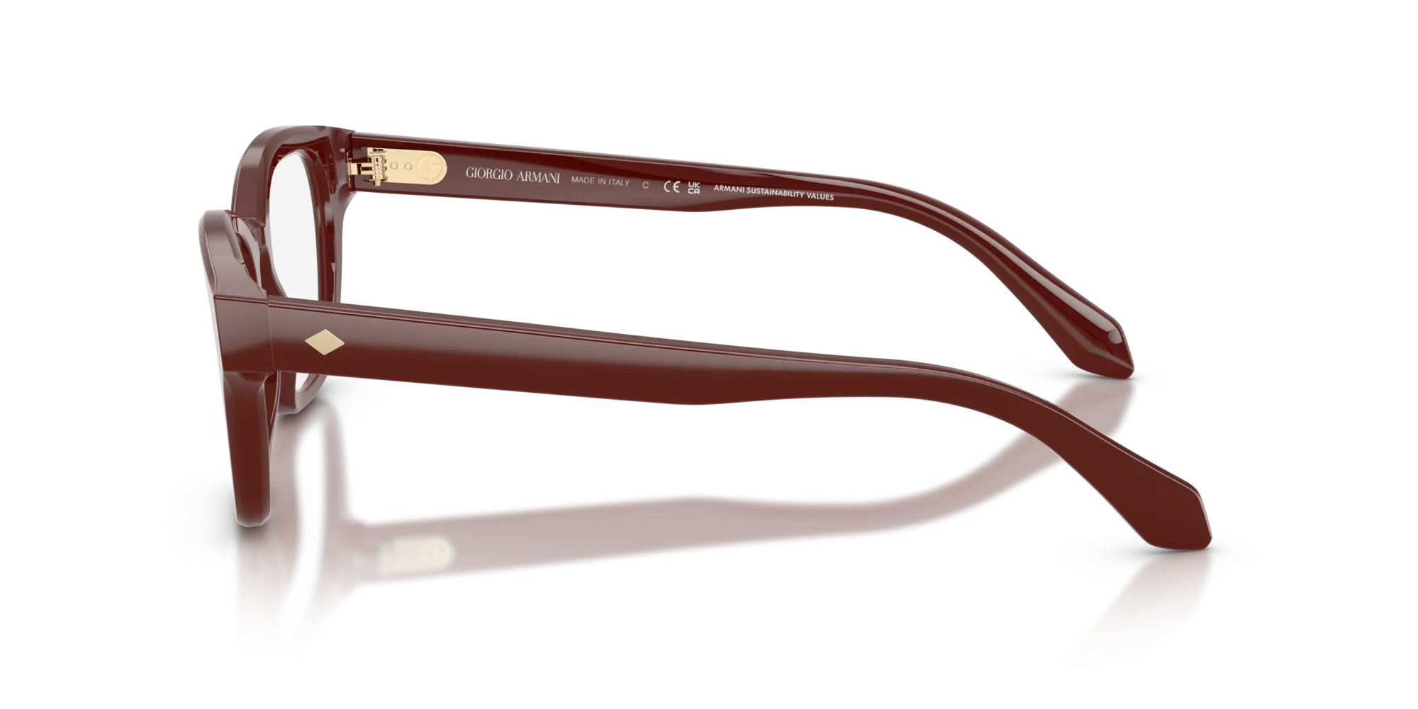 Giorgio Armani AR7274 6221 Montature da vista Acetato Rosso Pillow Normale - immagine 4