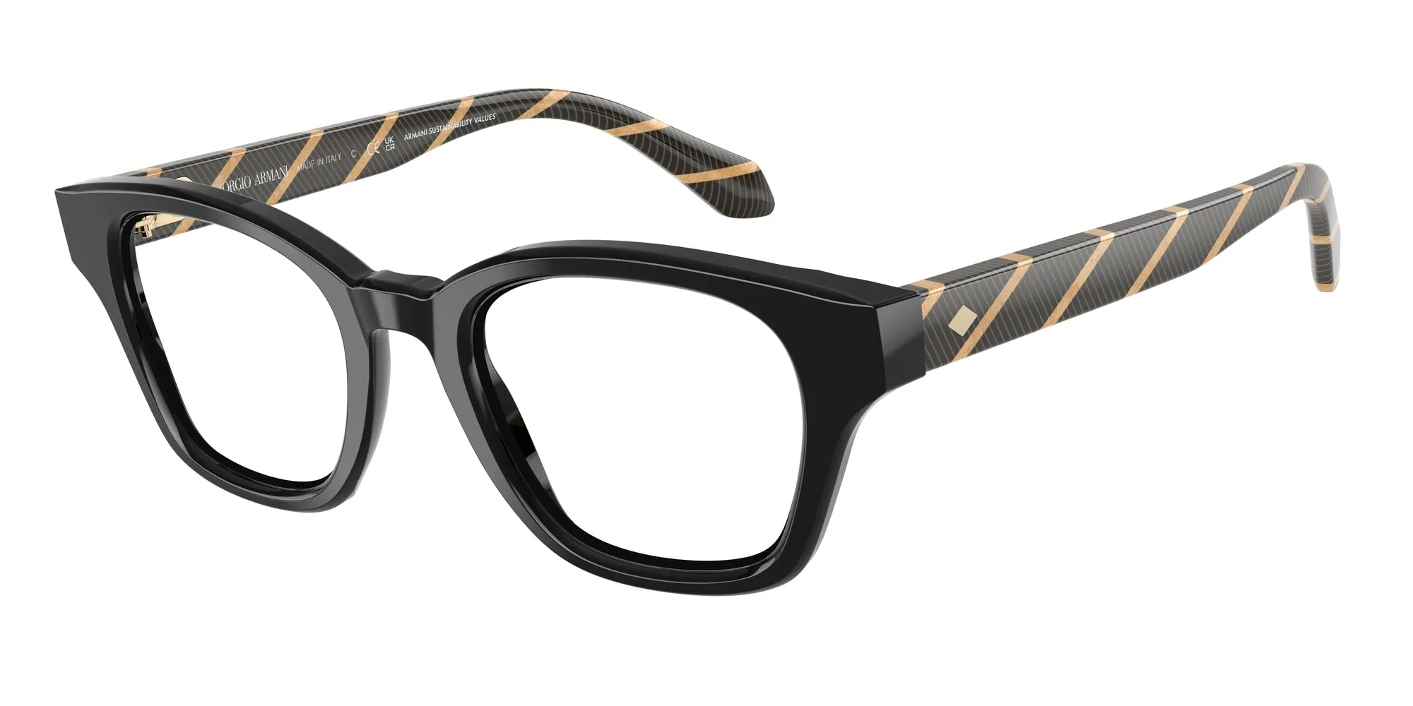 Giorgio Armani AR7274 5875 Montature da vista Acetato Nero Pillow Normale - immagine 1