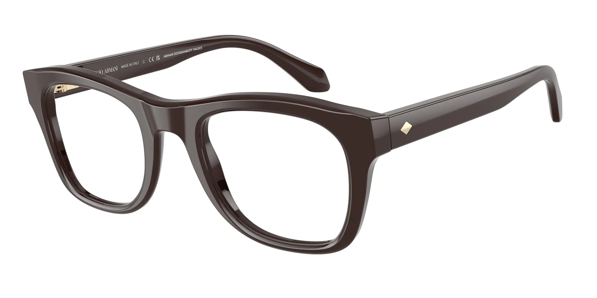 Giorgio Armani AR7273 6220 Montature da vista Acetato Marrone Pillow Normale - immagine 1