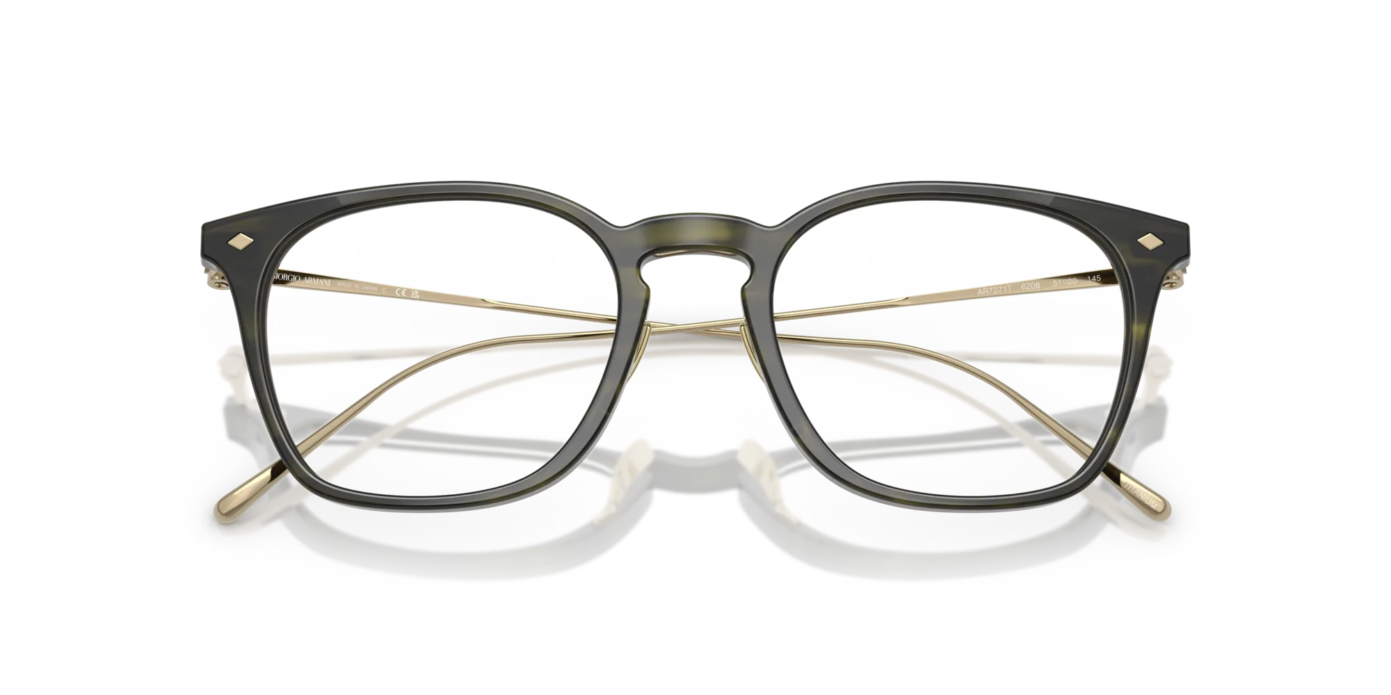 Giorgio Armani AR7271T 6208 Montature da vista Acetato Verde Pillow Normale - immagine 2