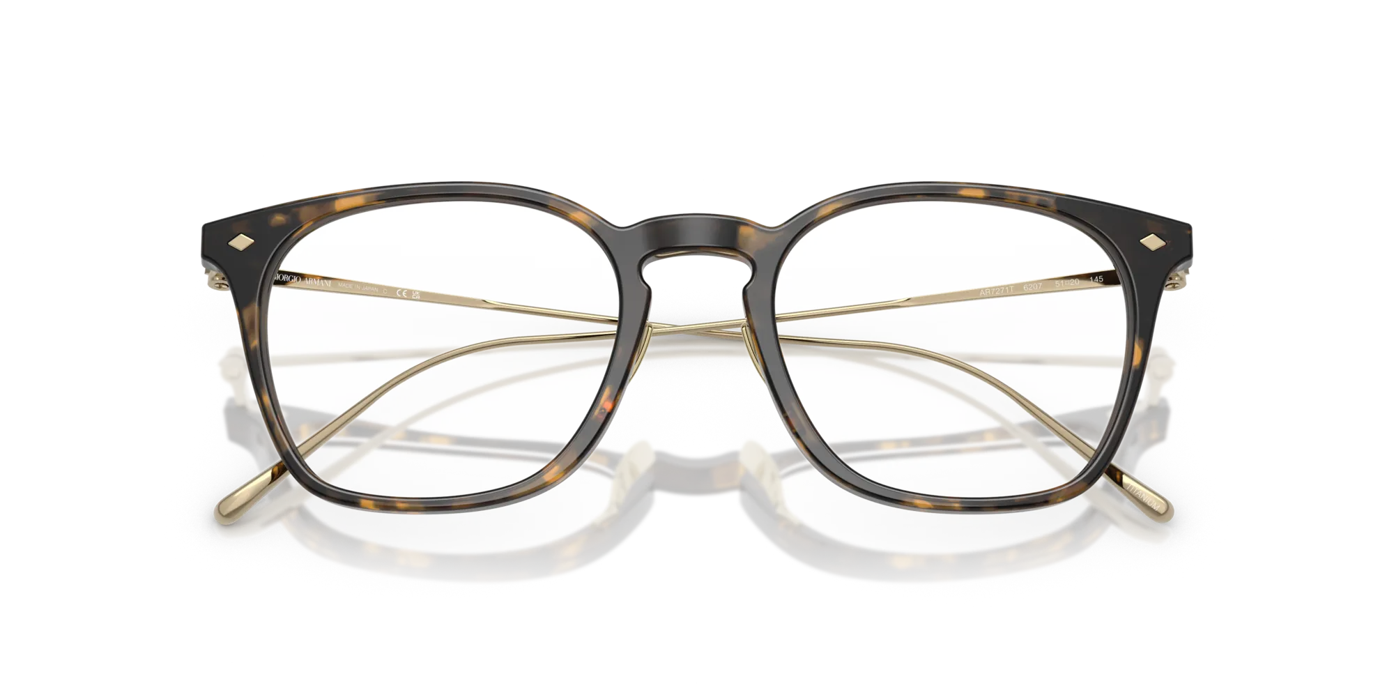 Giorgio Armani AR7271T 6207 Montature da vista Acetato Tartaruga Pillow Normale - immagine 2