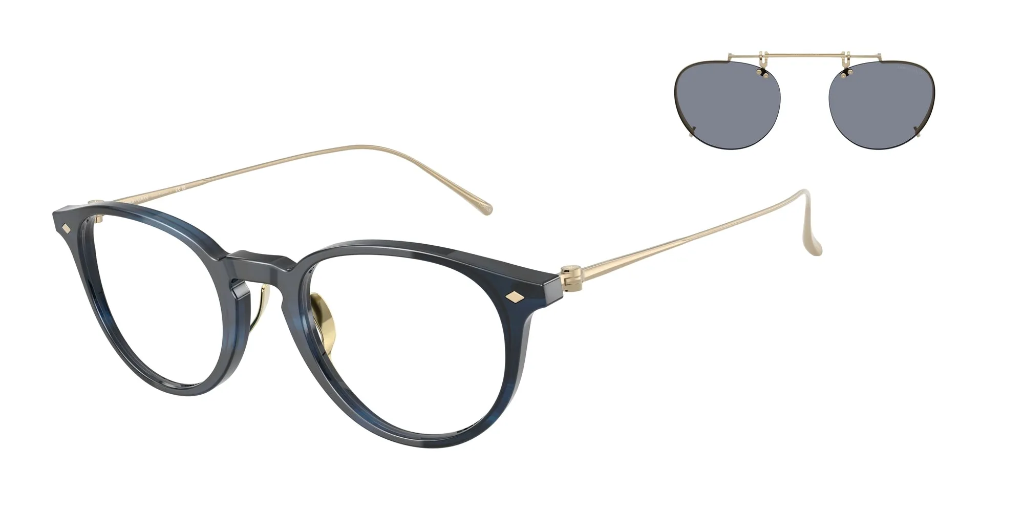 Giorgio Armani AR7270T 6209 Montature da vista Acetato Blu Pantos Normale - immagine 1