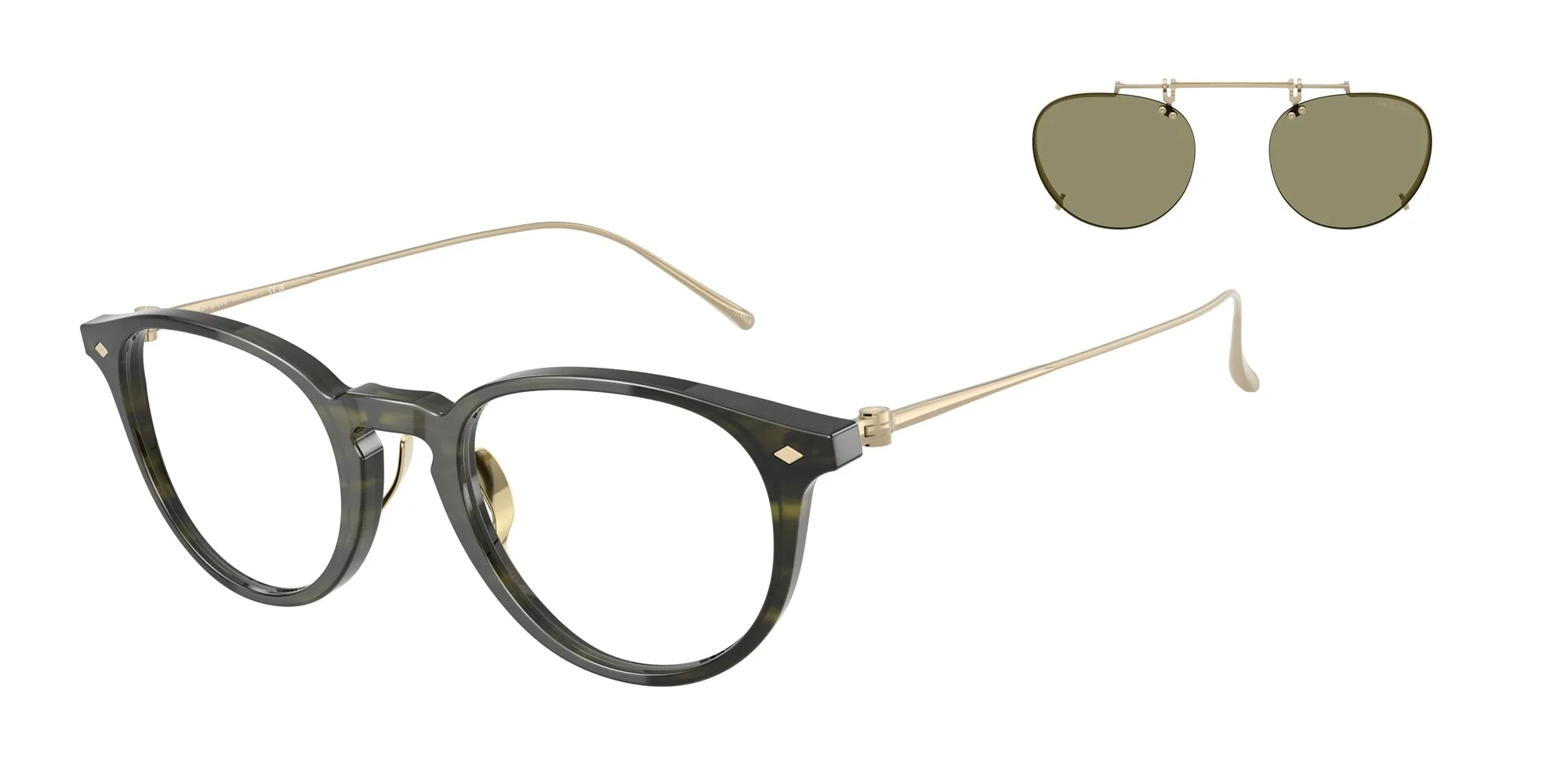Giorgio Armani AR7270T 6208 Montature da vista Acetato Verde Pantos Normale - immagine 1