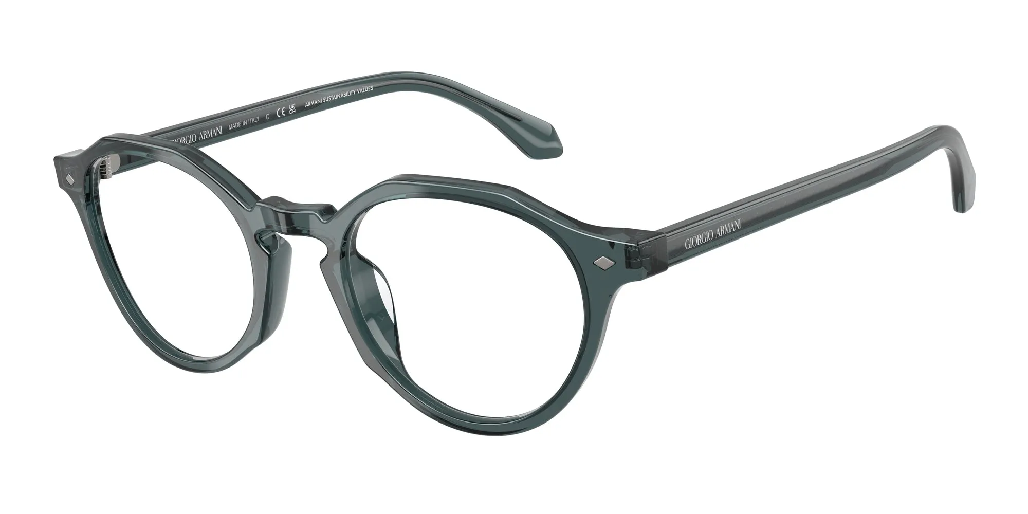 Giorgio Armani AR7264U 6171 Montature da vista Acetato Grigio Pantos Normale - immagine 1