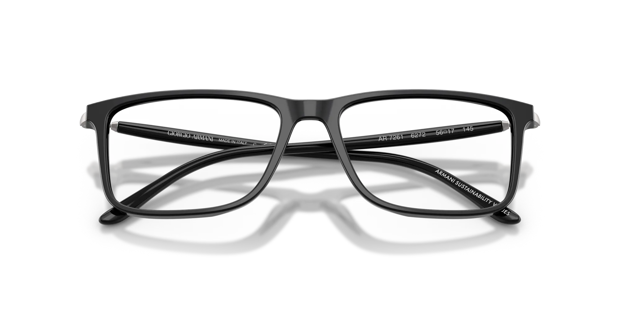 Giorgio Armani AR7261 6272 Montature da vista Acetato Nero Squadrata Normale - immagine 2