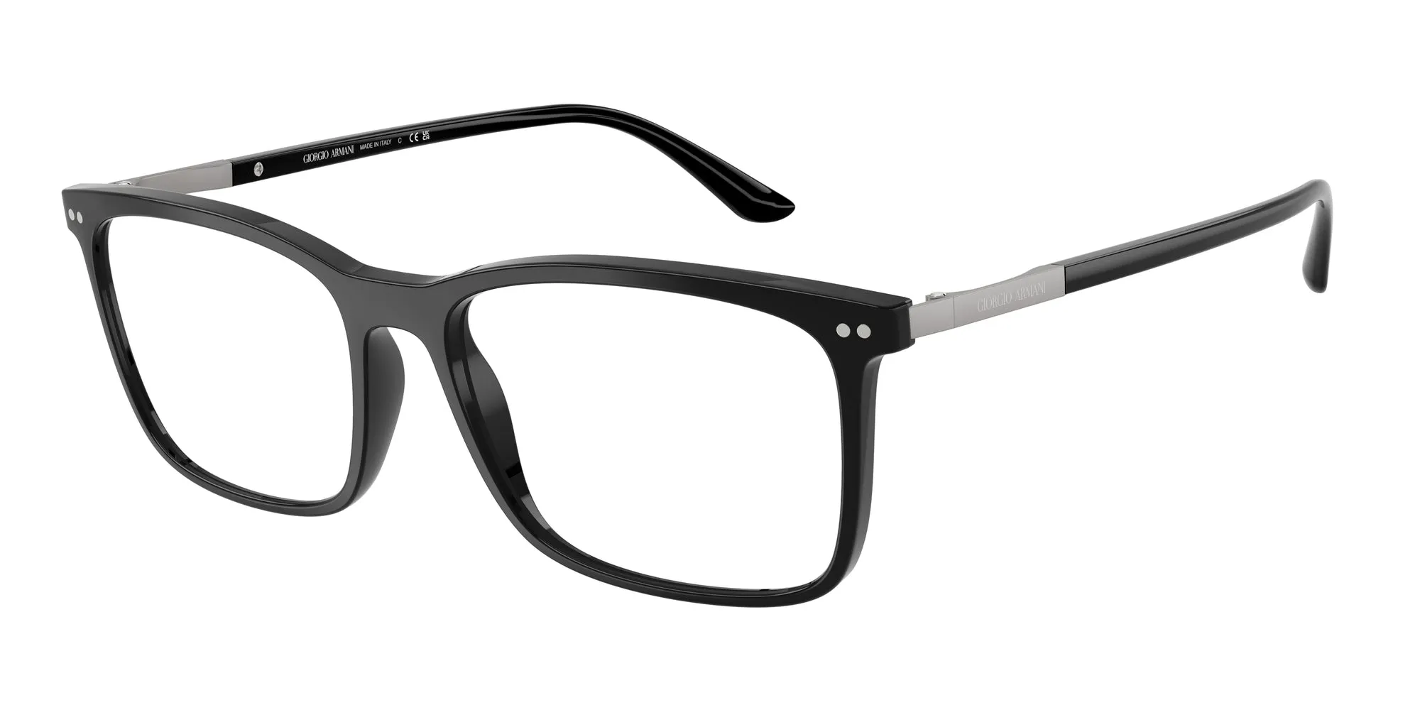 Giorgio Armani AR7122 5001 Montature da vista Nylon Nero Squadrata Normale - immagine 1