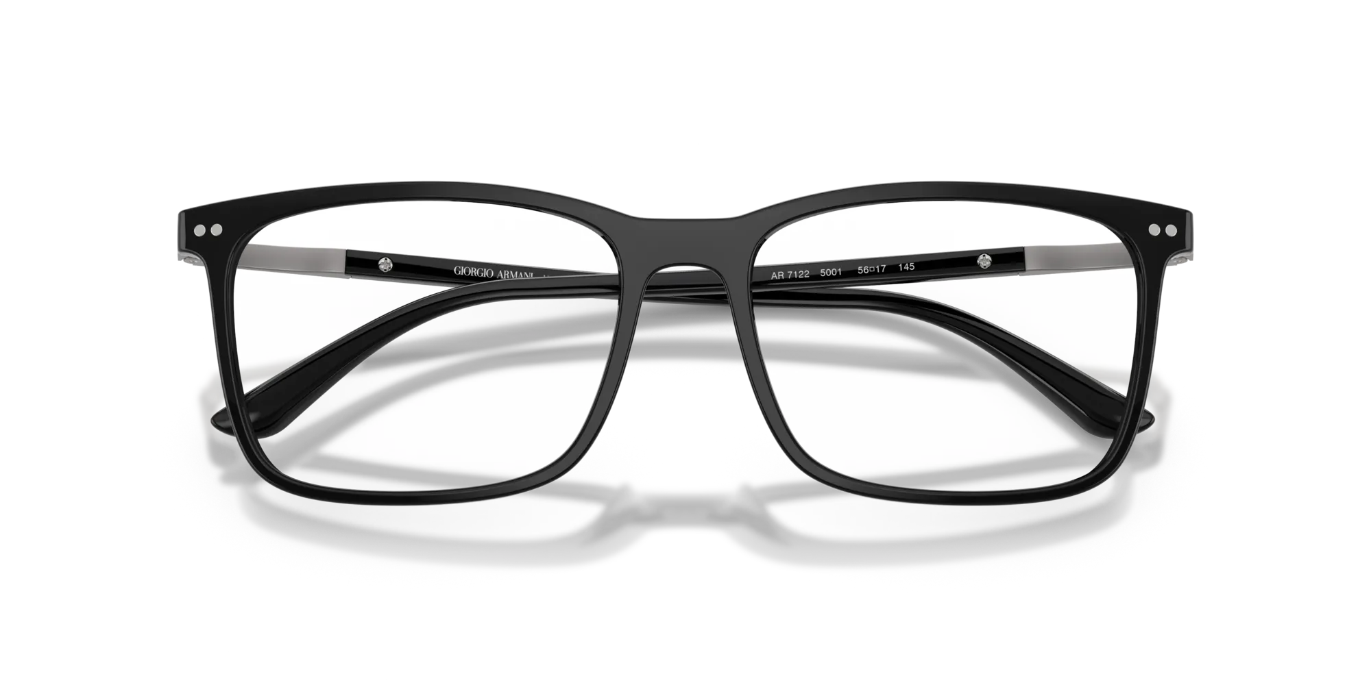 Giorgio Armani AR7122 5001 Montature da vista Nylon Nero Squadrata Normale - immagine 2