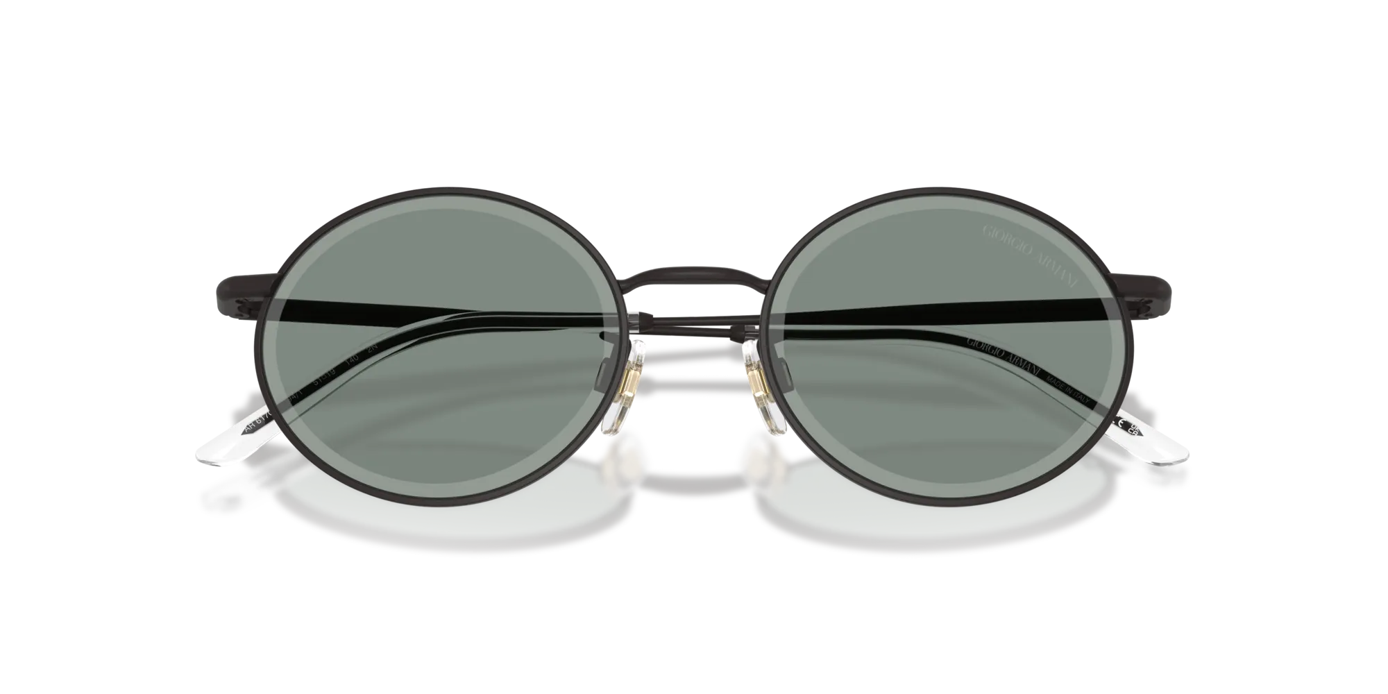 Giorgio Armani AR6170 3394/1 Occhiali da sole Metallo Nero Grigio Rotonda Normale - immagine 2