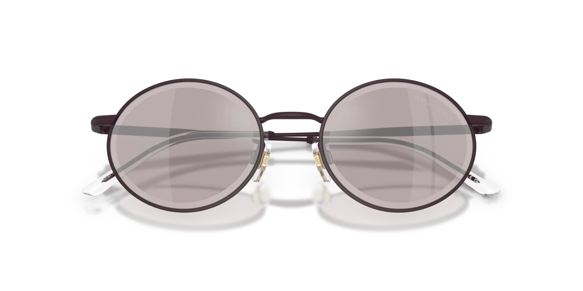 Giorgio Armani AR6170 3393AK Occhiali da sole Metallo Viola Viola Rotonda Normale - immagine 2