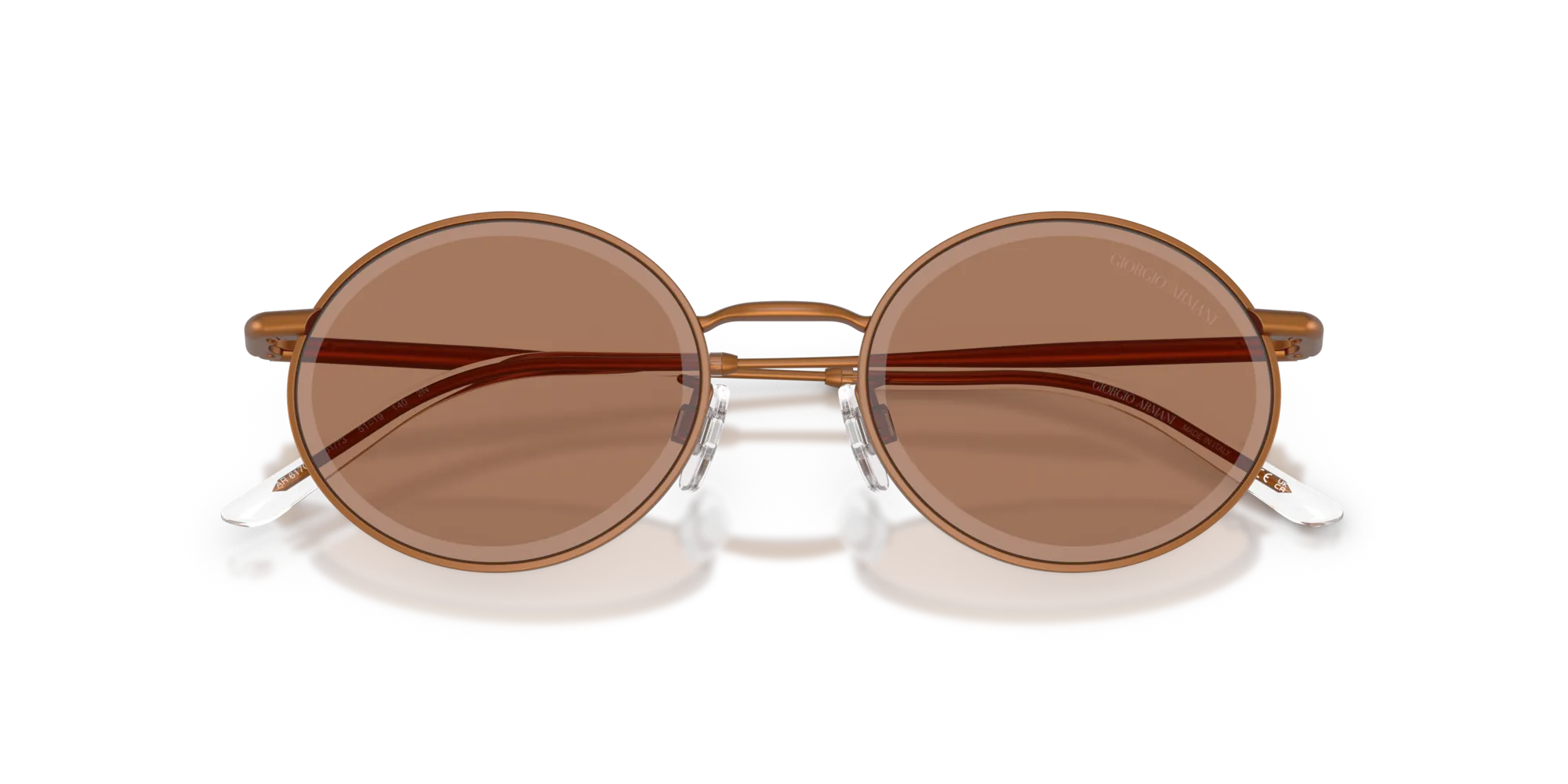 Giorgio Armani AR6170 320173 Occhiali da sole Metallo Bronzo Marrone Rotonda Normale - immagine 2