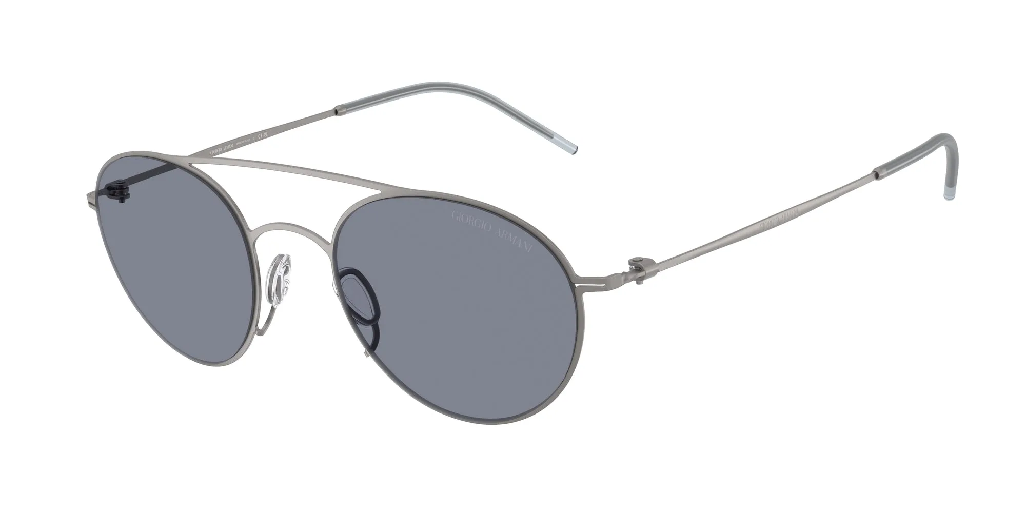 Giorgio Armani AR6169 300319 Occhiali da sole Metallo Grigio Blu Rotonda Normale - immagine 1