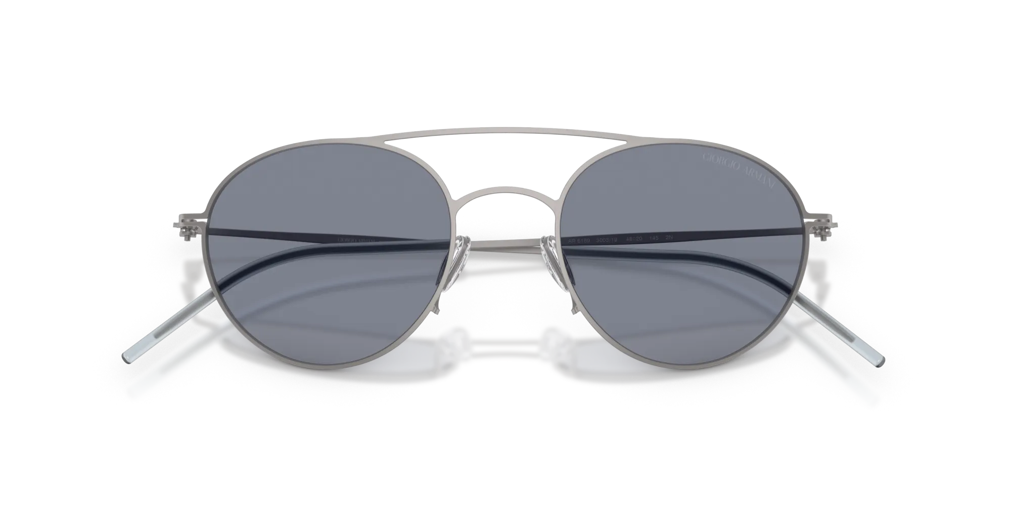 Giorgio Armani AR6169 300319 Occhiali da sole Metallo Grigio Blu Rotonda Normale - immagine 2