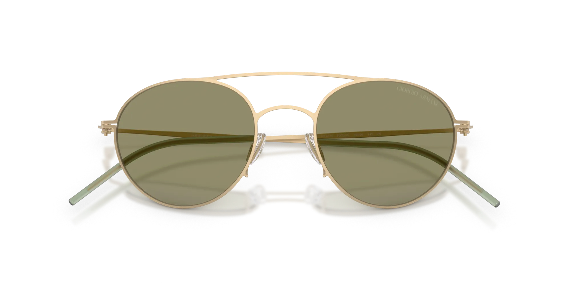 Giorgio Armani AR6169 30022A Occhiali da sole Metallo Oro Verde Rotonda Normale - immagine 2