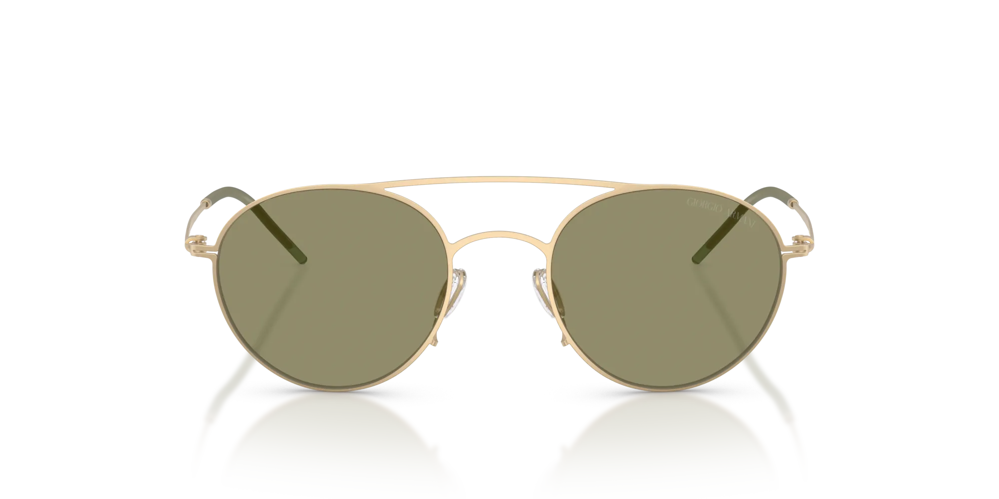 Giorgio Armani AR6169 30022A Occhiali da sole Metallo Oro Verde Rotonda Normale - immagine 3