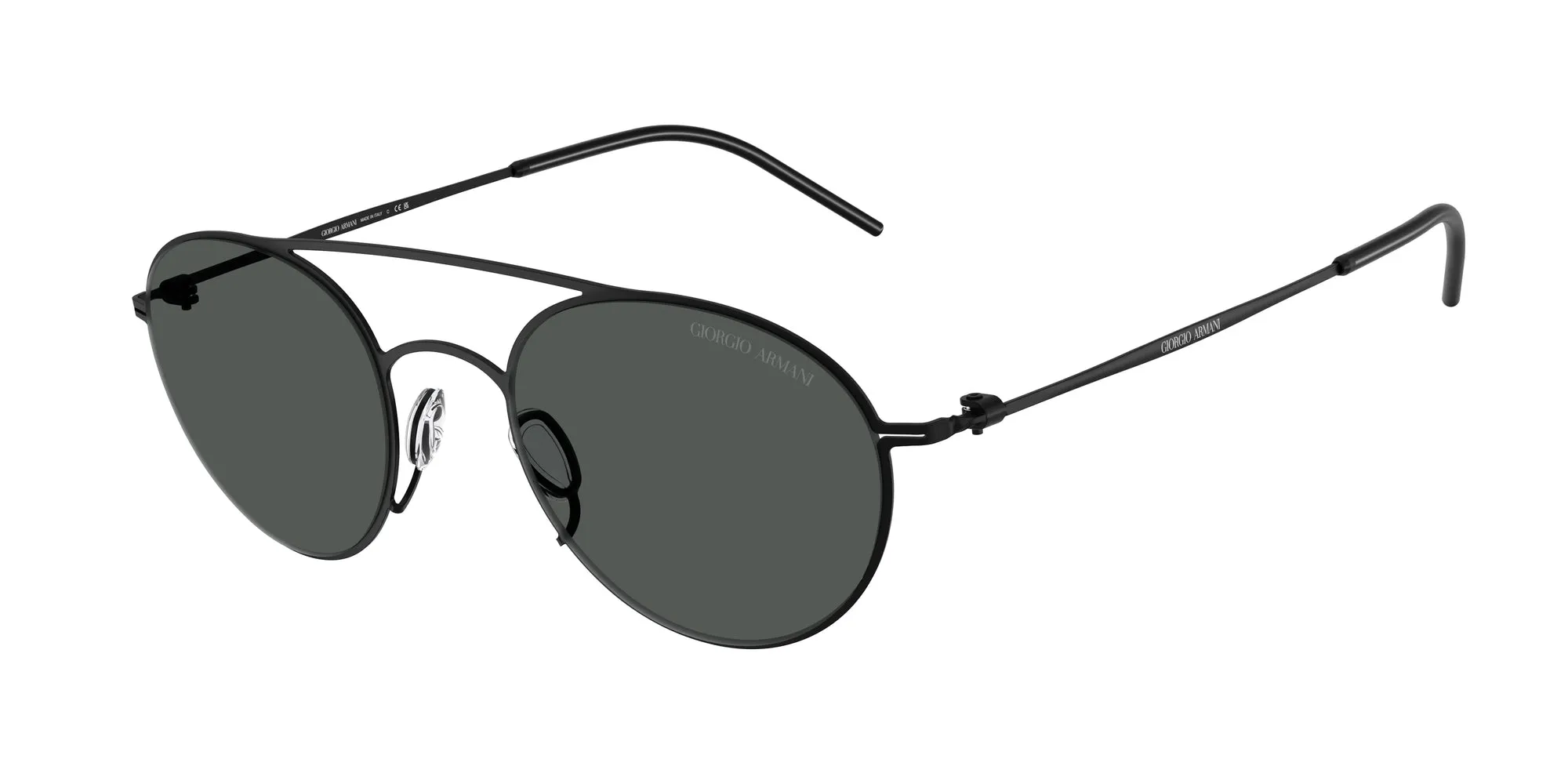 Giorgio Armani AR6169 300187 Occhiali da sole Metallo Nero Grigio Rotonda Normale - immagine 1