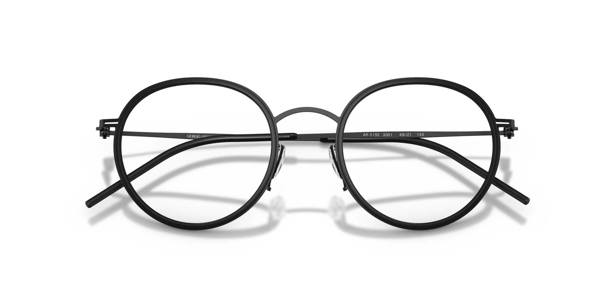 Giorgio Armani AR5155 3001 Montature da vista Metallo Nero Rotonda Normale - immagine 2