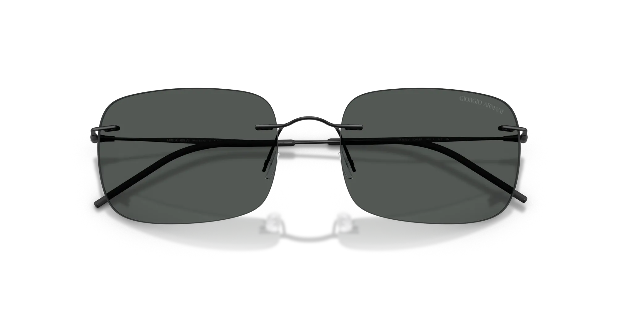 Giorgio Armani AR1512M 300187 Occhiali da sole Metallo Nero Grigio Pillow Normale - immagine 2