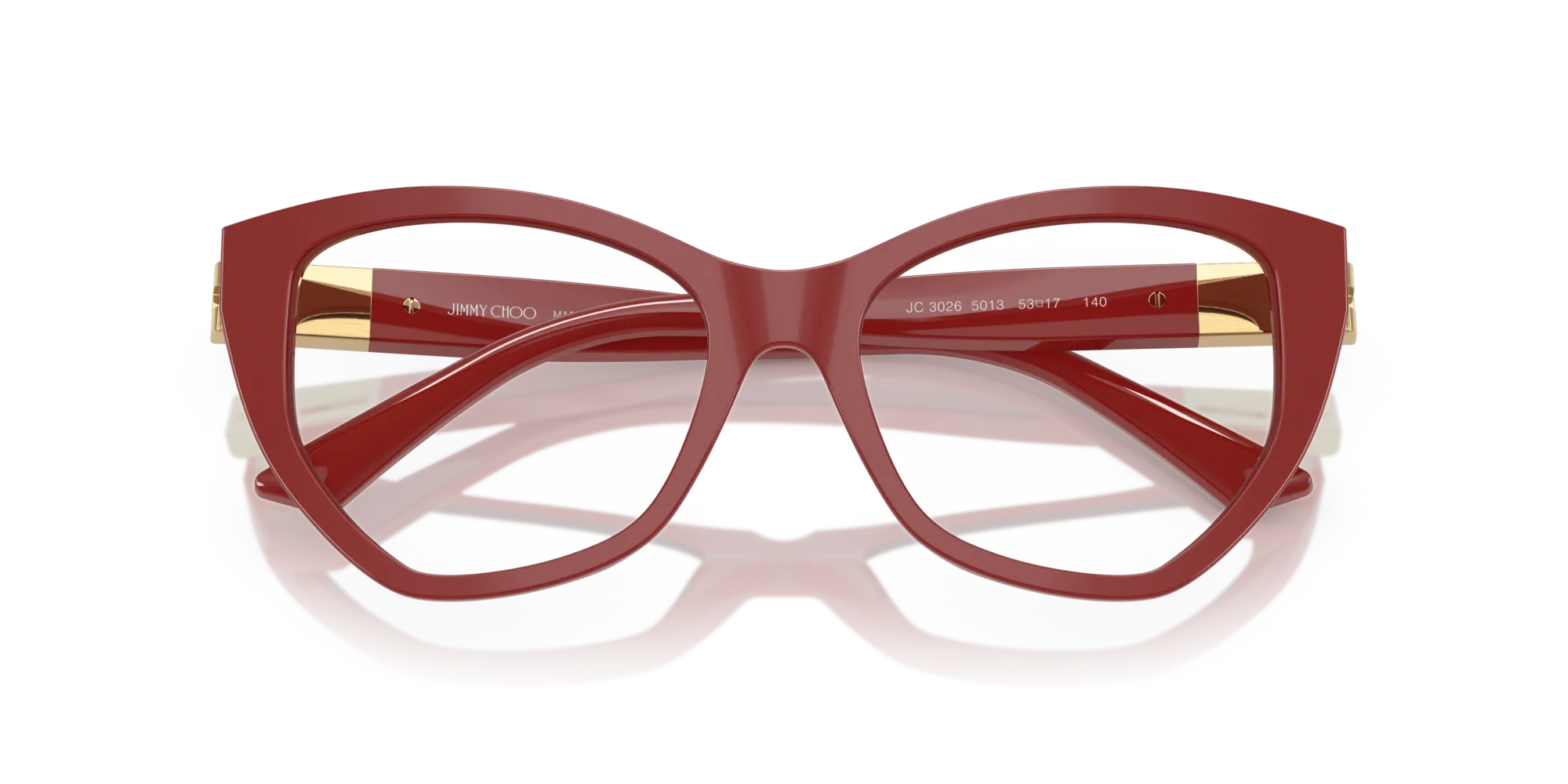 Jimmy Choo JC3026 5013 Montature da vista Acetato Rosso Geometrica Normale - immagine 2