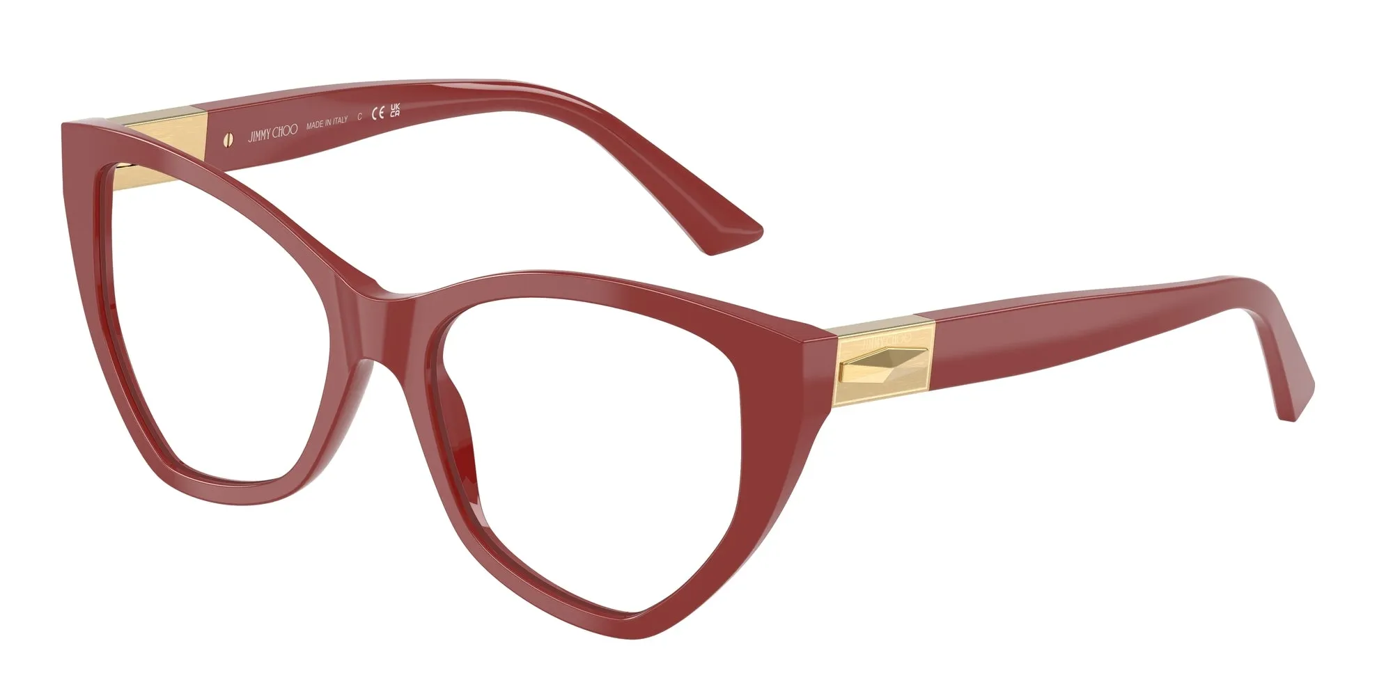 Jimmy Choo JC3026 5013 Montature da vista Acetato Rosso Geometrica Normale - immagine 1