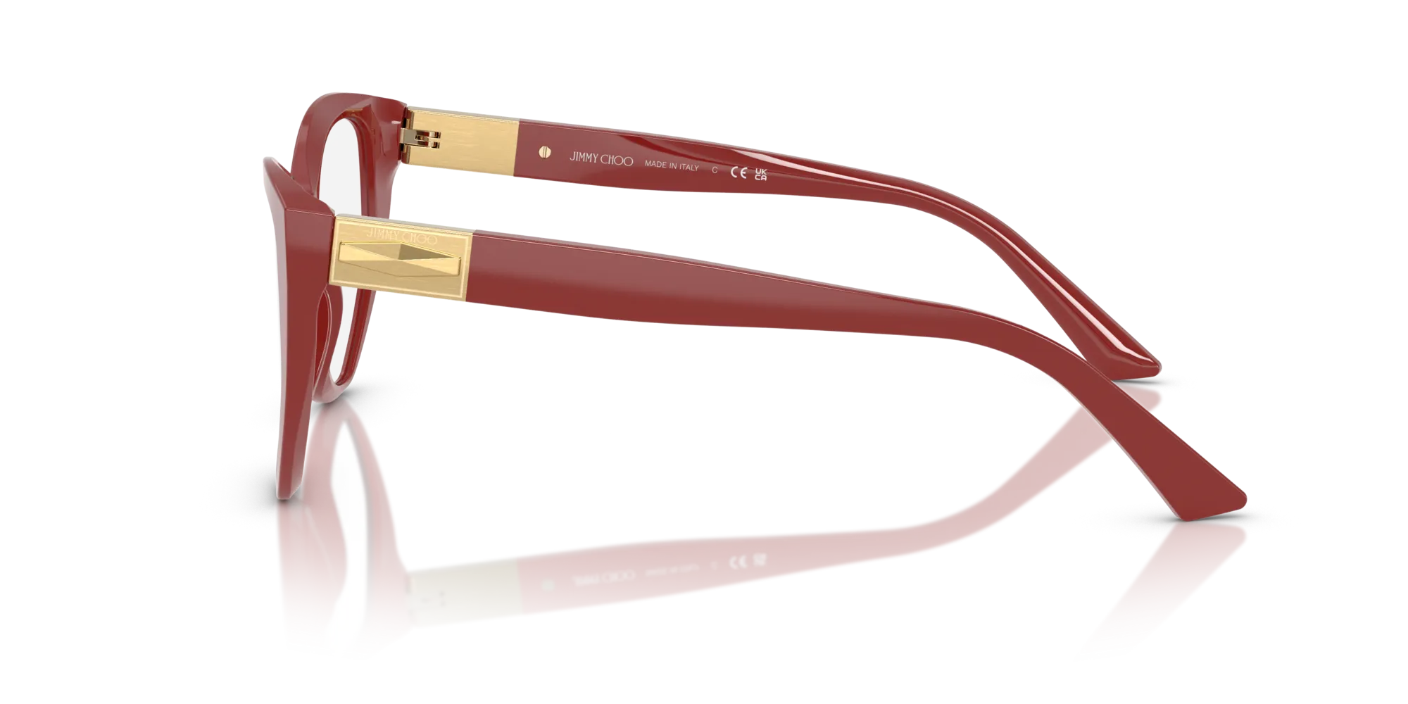 Jimmy Choo JC3026 5013 Montature da vista Acetato Rosso Geometrica Normale - immagine 4