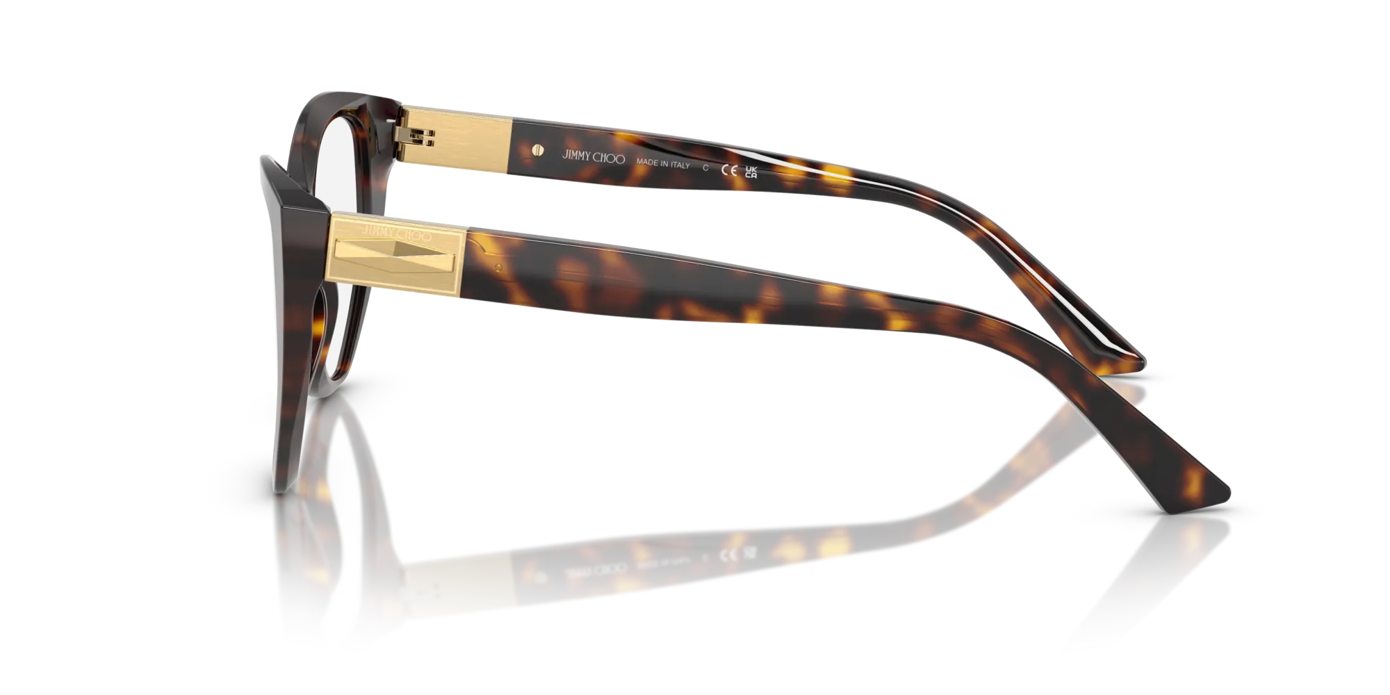 Jimmy Choo JC3026 5002 Montature da vista Acetato Tartaruga Geometrica Normale - immagine 4