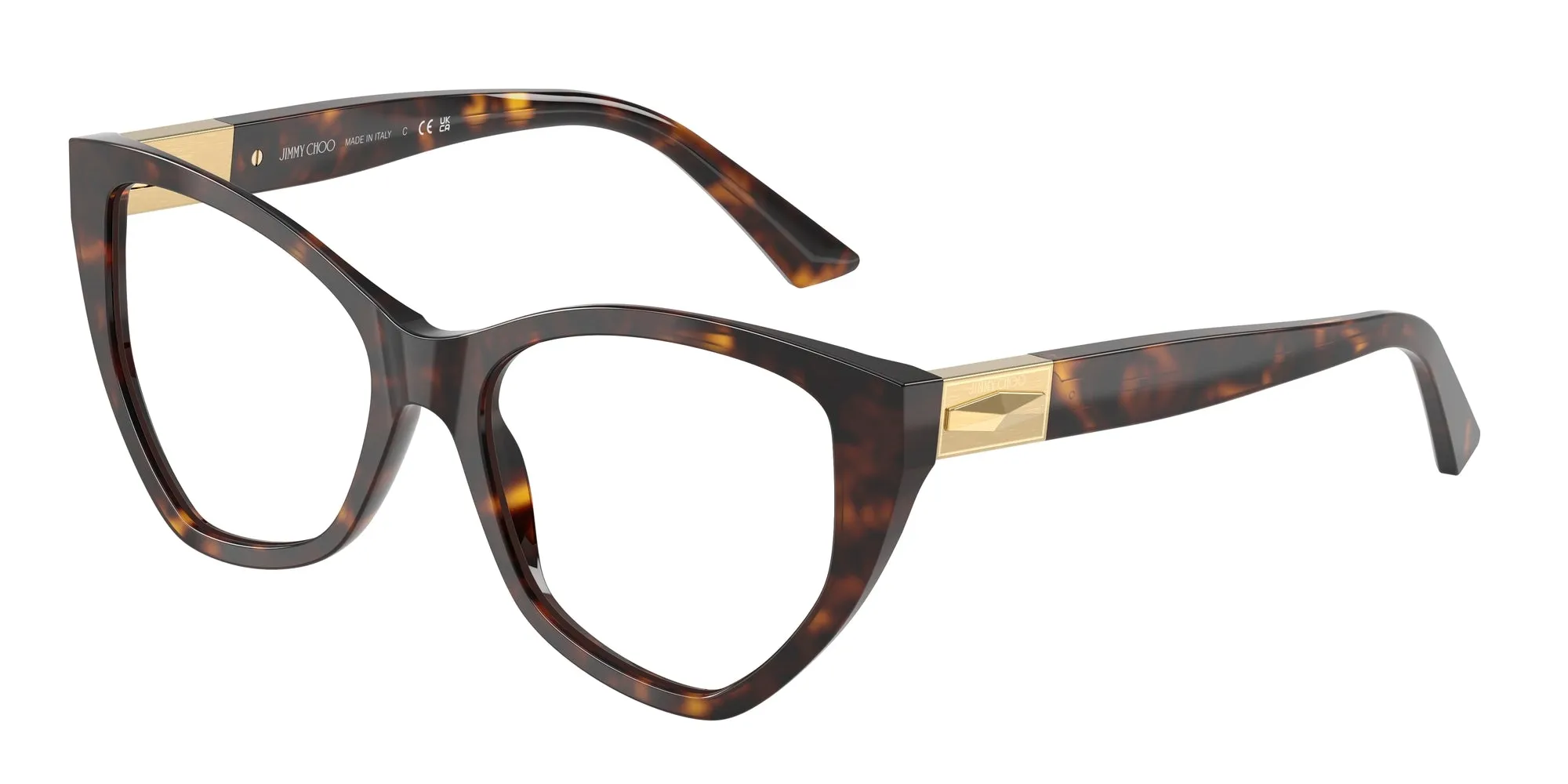 Jimmy Choo JC3026 5002 Montature da vista Acetato Tartaruga Geometrica Normale - immagine 1