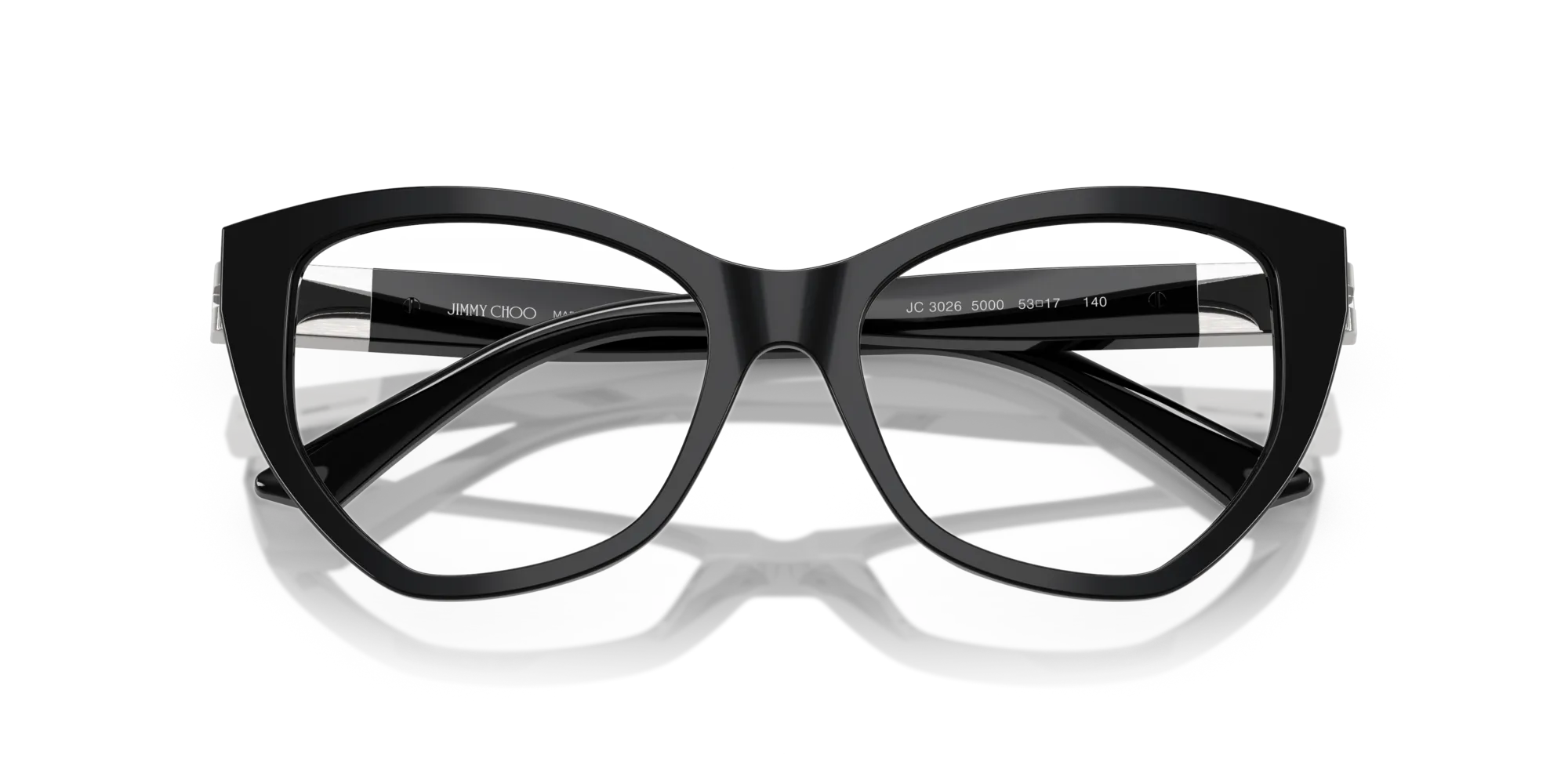 Jimmy Choo JC3026 5000 Montature da vista Acetato Nero Geometrica Normale - immagine 2