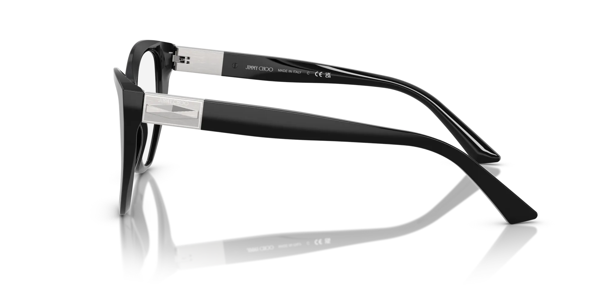 Jimmy Choo JC3026 5000 Montature da vista Acetato Nero Geometrica Normale - immagine 4