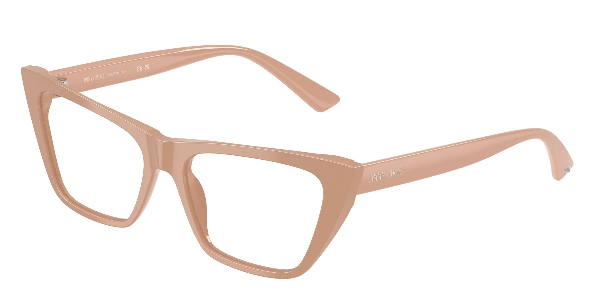 Jimmy Choo JC3025 5019 Montature da vista Acetato Rosa Trasparente Cat Eye Normale - immagine 1