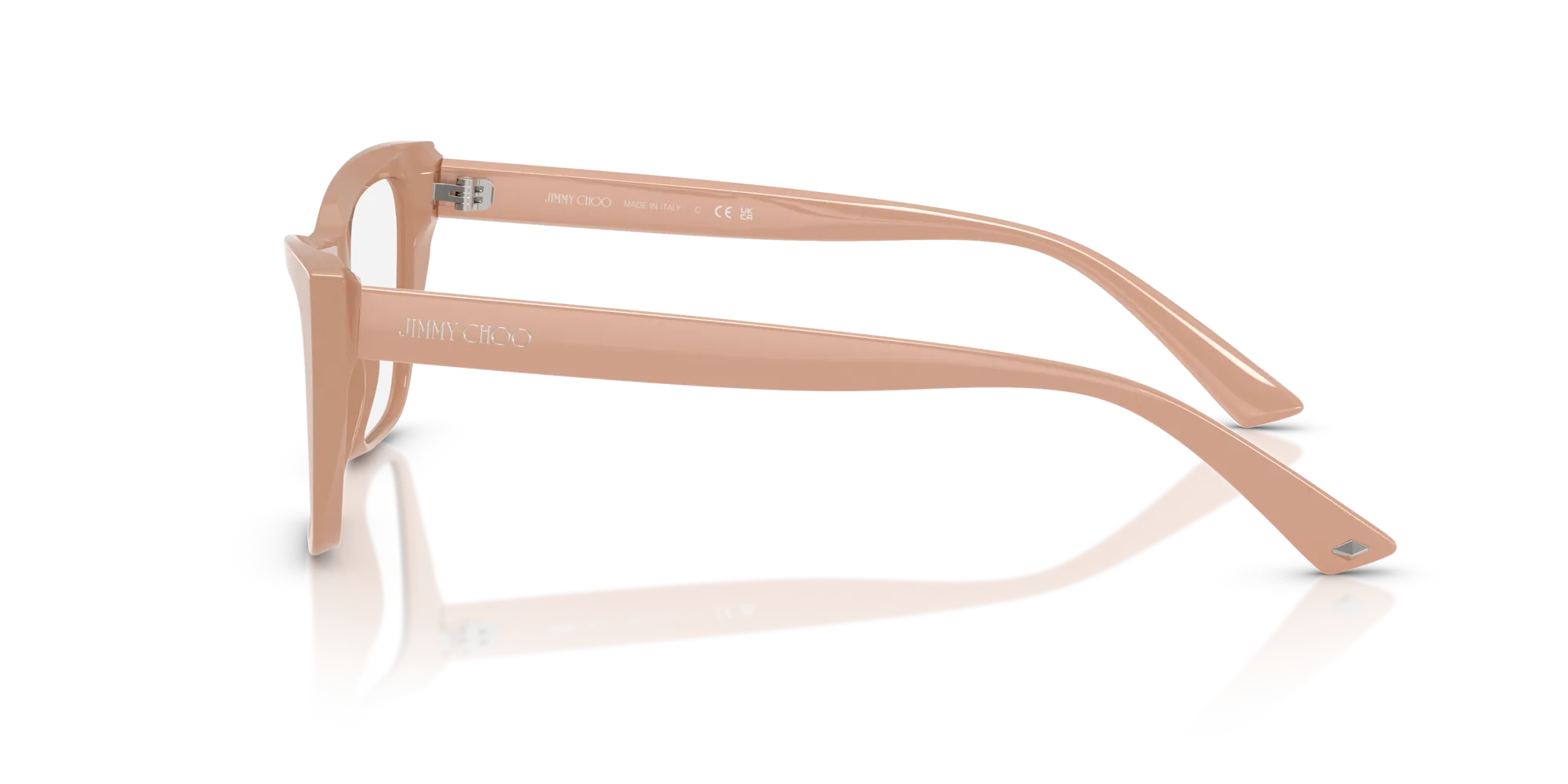 Jimmy Choo JC3025 5019 Montature da vista Acetato Rosa Trasparente Cat Eye Normale - immagine 4