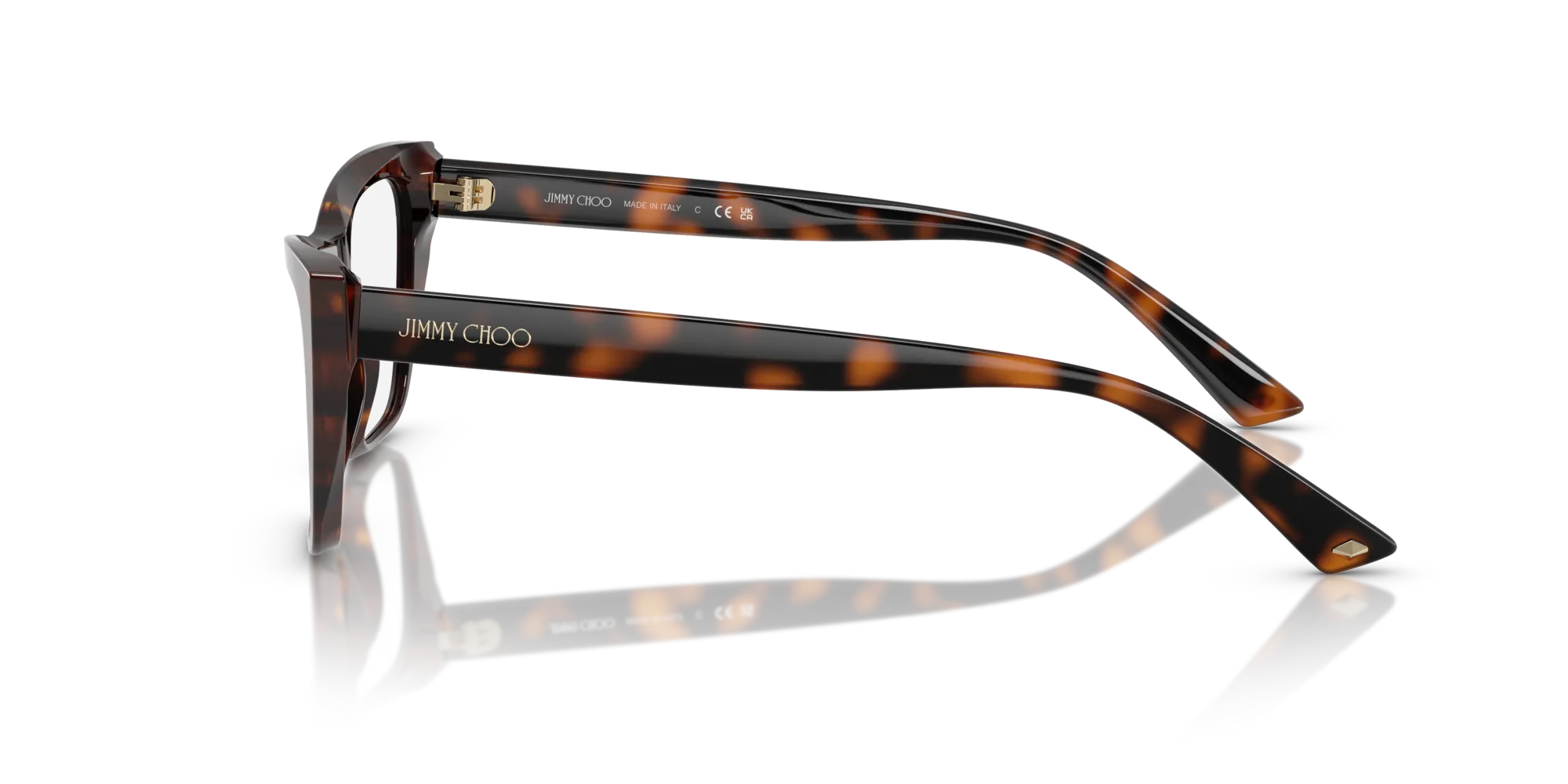 Jimmy Choo JC3025 5002 Montature da vista Acetato Tartaruga Cat Eye Normale - immagine 4