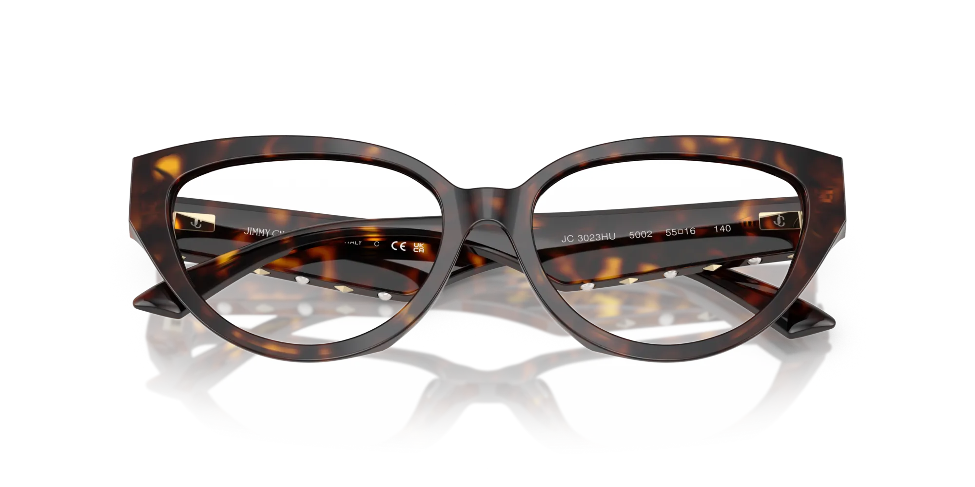 Jimmy Choo JC3023HU 5002 Montature da vista Acetato Tartaruga Cat Eye Normale - immagine 2