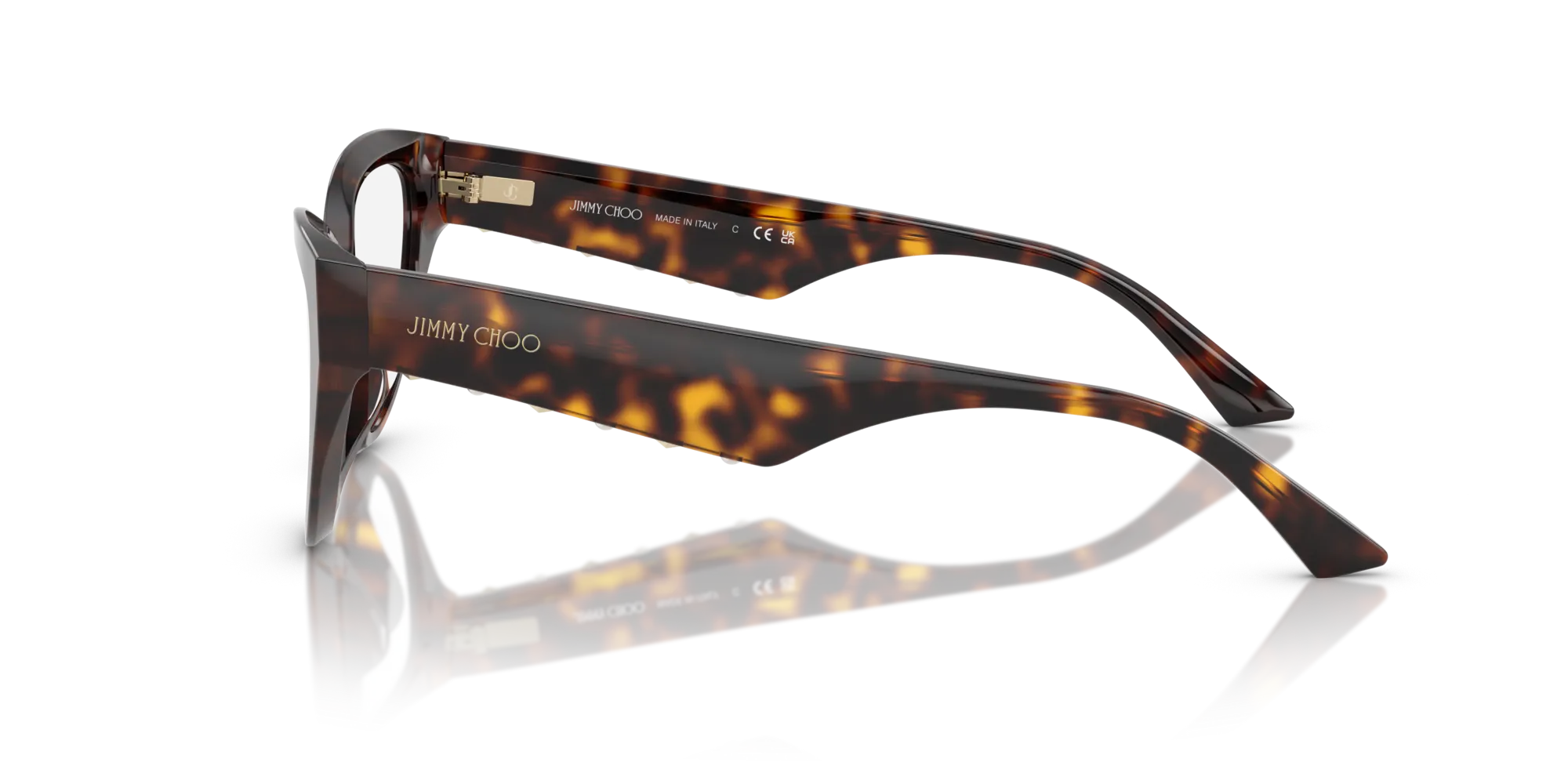 Jimmy Choo JC3023HU 5002 Montature da vista Acetato Tartaruga Cat Eye Normale - immagine 4