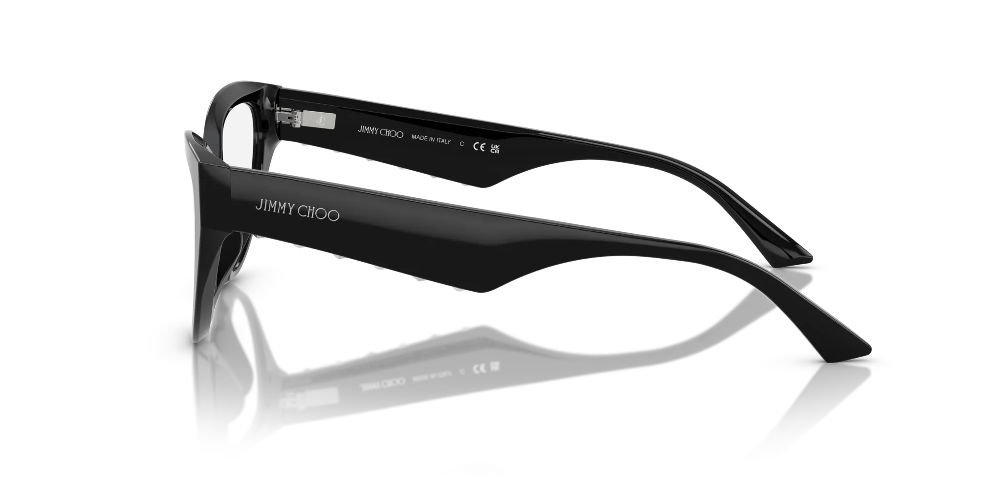 Jimmy Choo JC3023HU 5000 Montature da vista Acetato Nero Trasparente Cat Eye Normale - immagine 4