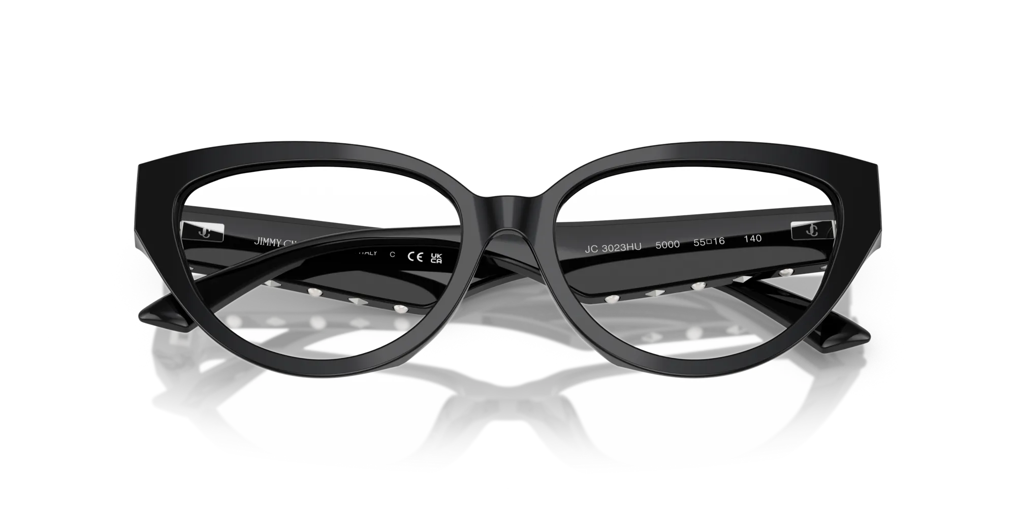 Jimmy Choo JC3023HU 5000 Montature da vista Acetato Nero Cat Eye Normale - immagine 2