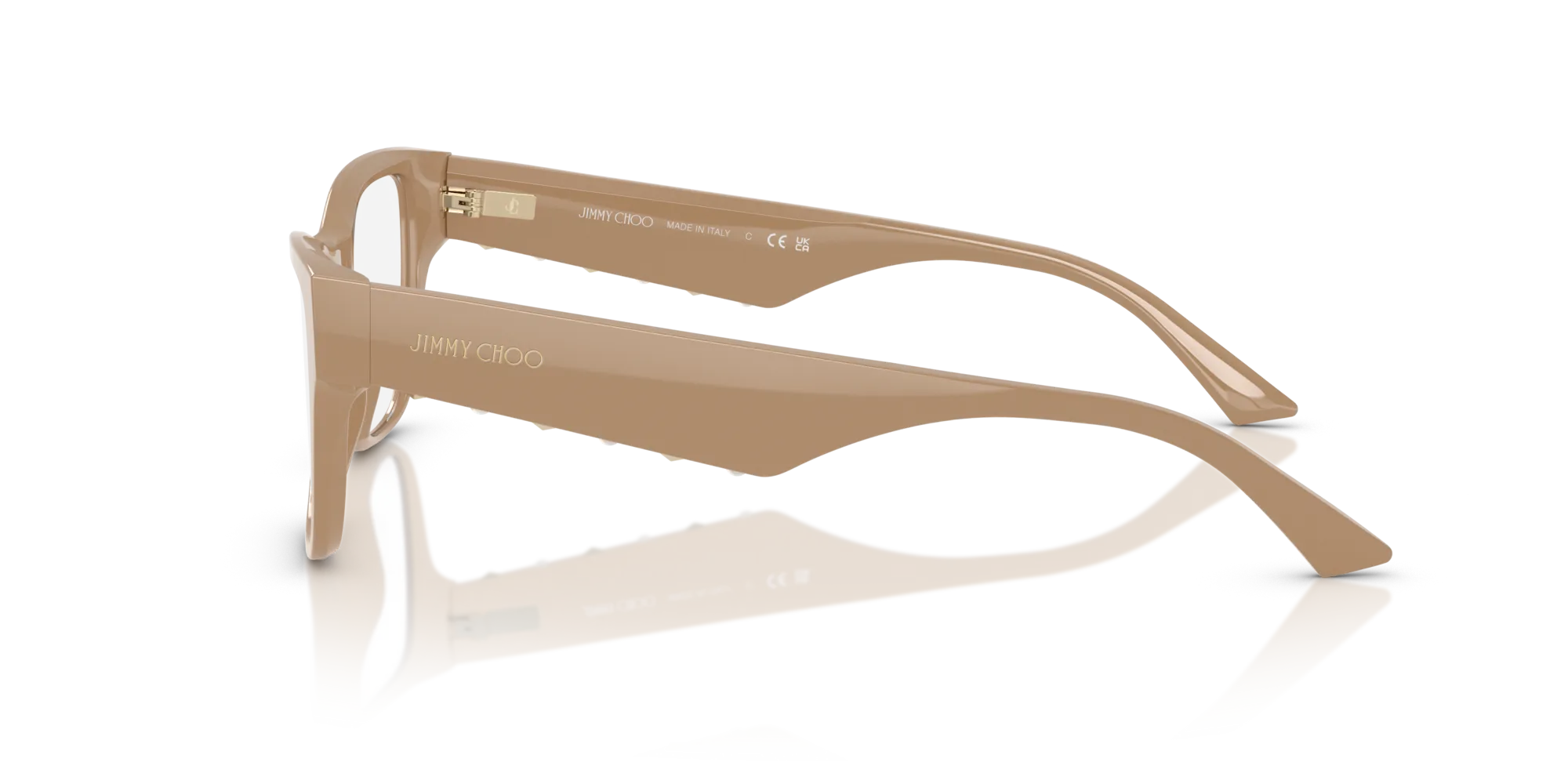 Jimmy Choo JC3022H 5058 Montature da vista Acetato Marrone Trasparente Pillow Normale - immagine 4