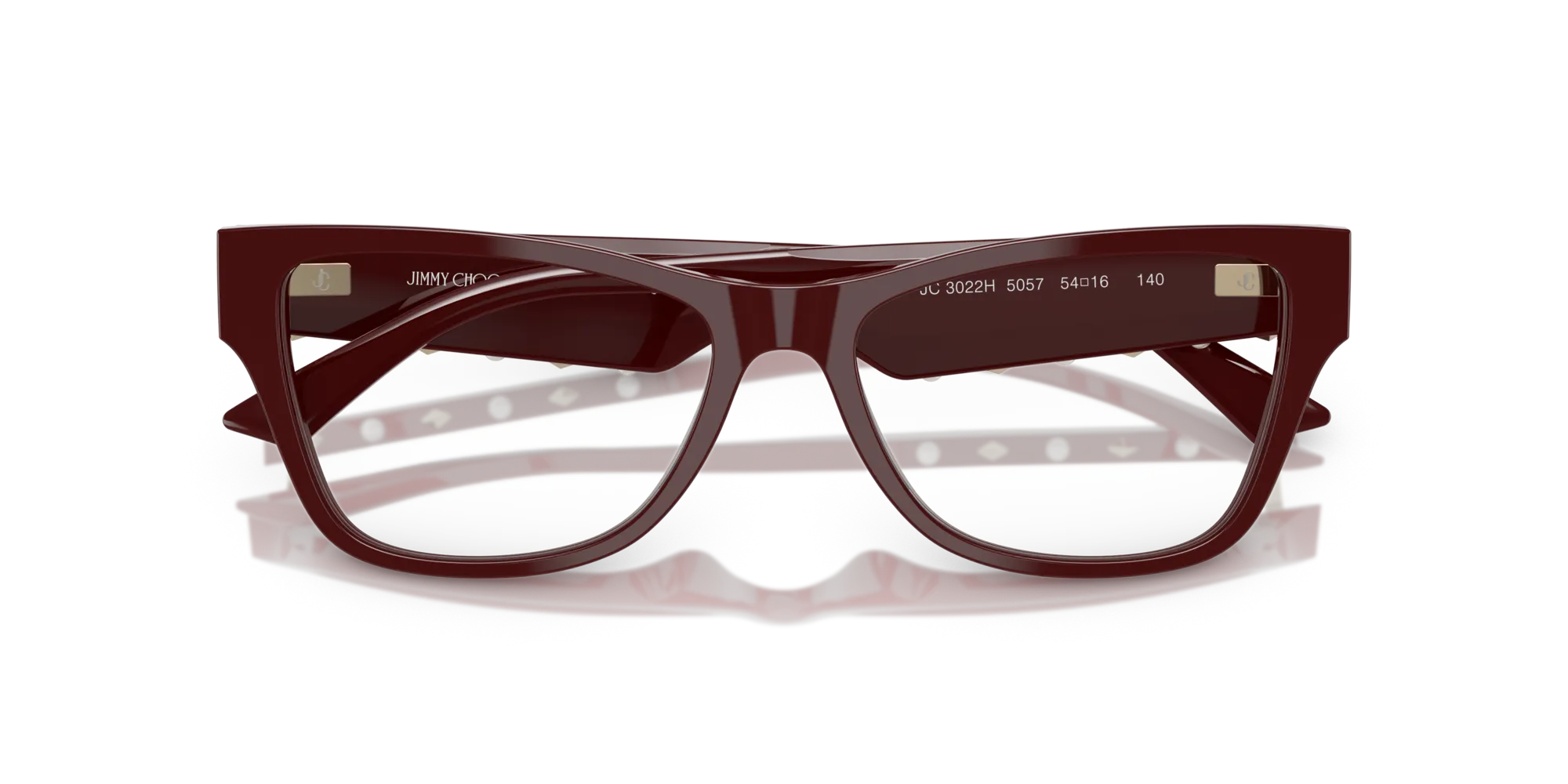 Jimmy Choo JC3022H 5057 Montature da vista Acetato Rosso Pillow Normale - immagine 2