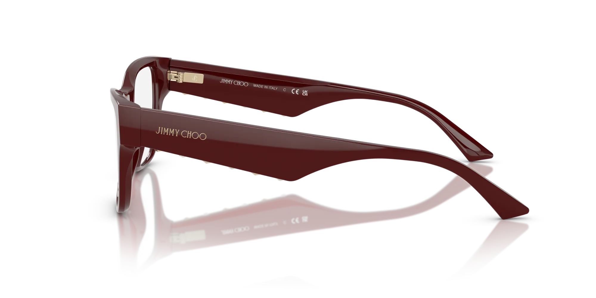 Jimmy Choo JC3022H 5057 Montature da vista Acetato Rosso Pillow Normale - immagine 4