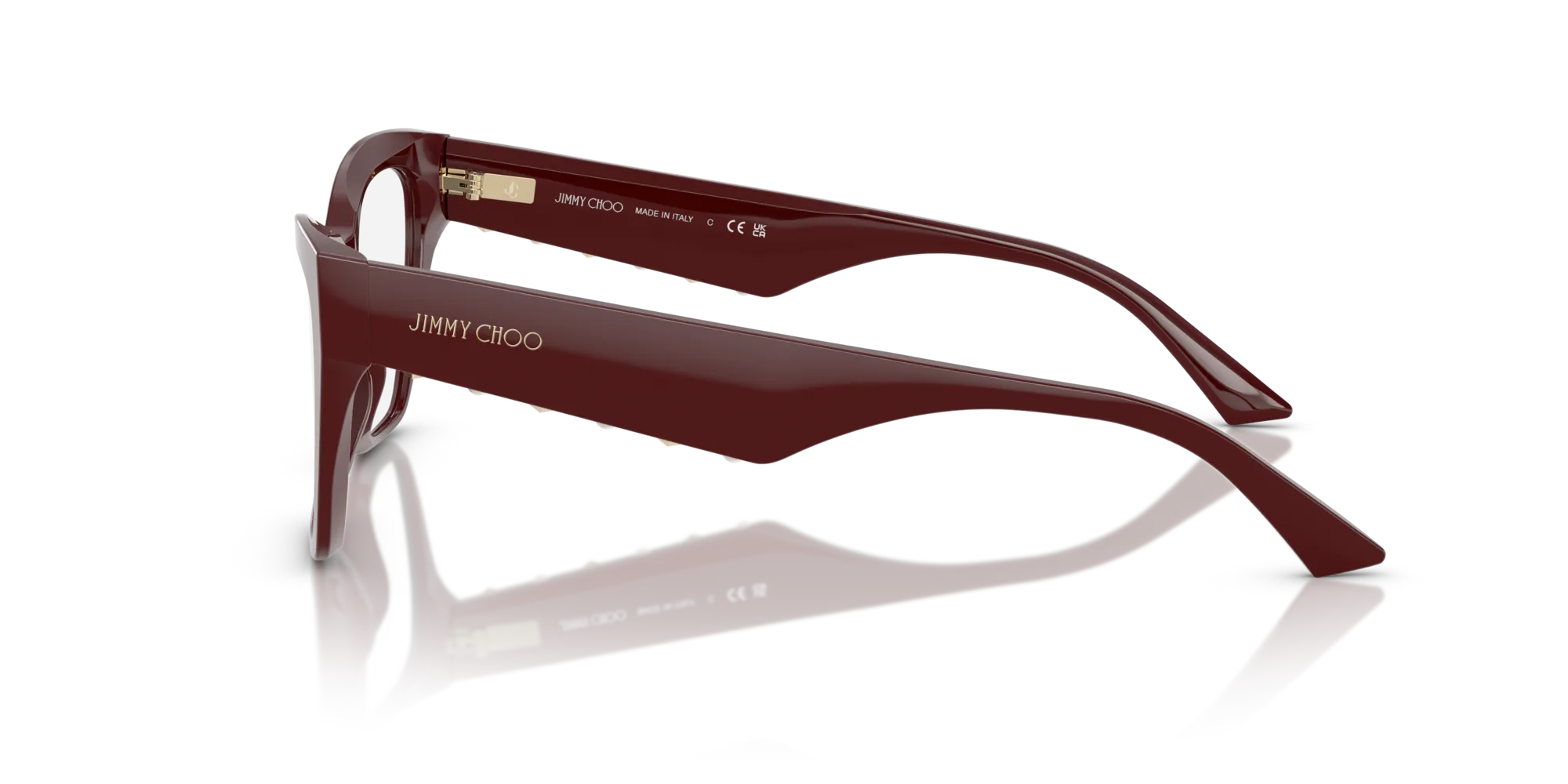 Jimmy Choo JC3021H 5057 Montature da vista Acetato Rosso Trasparente Cat Eye Normale - immagine 4