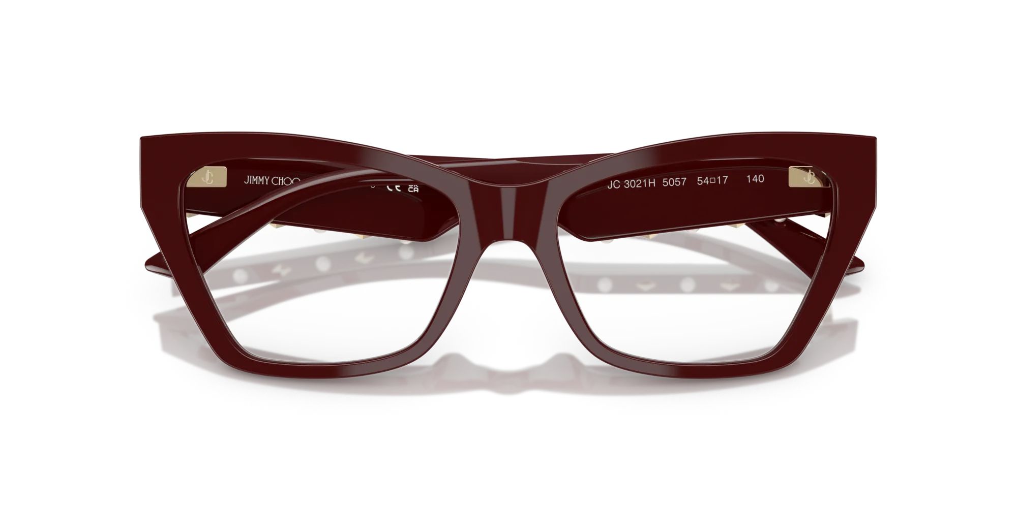Jimmy Choo JC3021H 5057 Montature da vista Acetato Rosso Cat Eye Normale - immagine 2