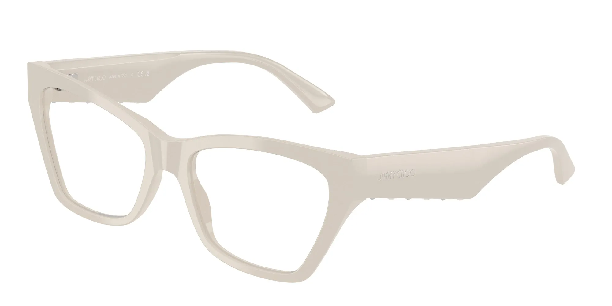 Jimmy Choo JC3021H 5008 Montature da vista Acetato Bianco Cat Eye Normale - immagine 1