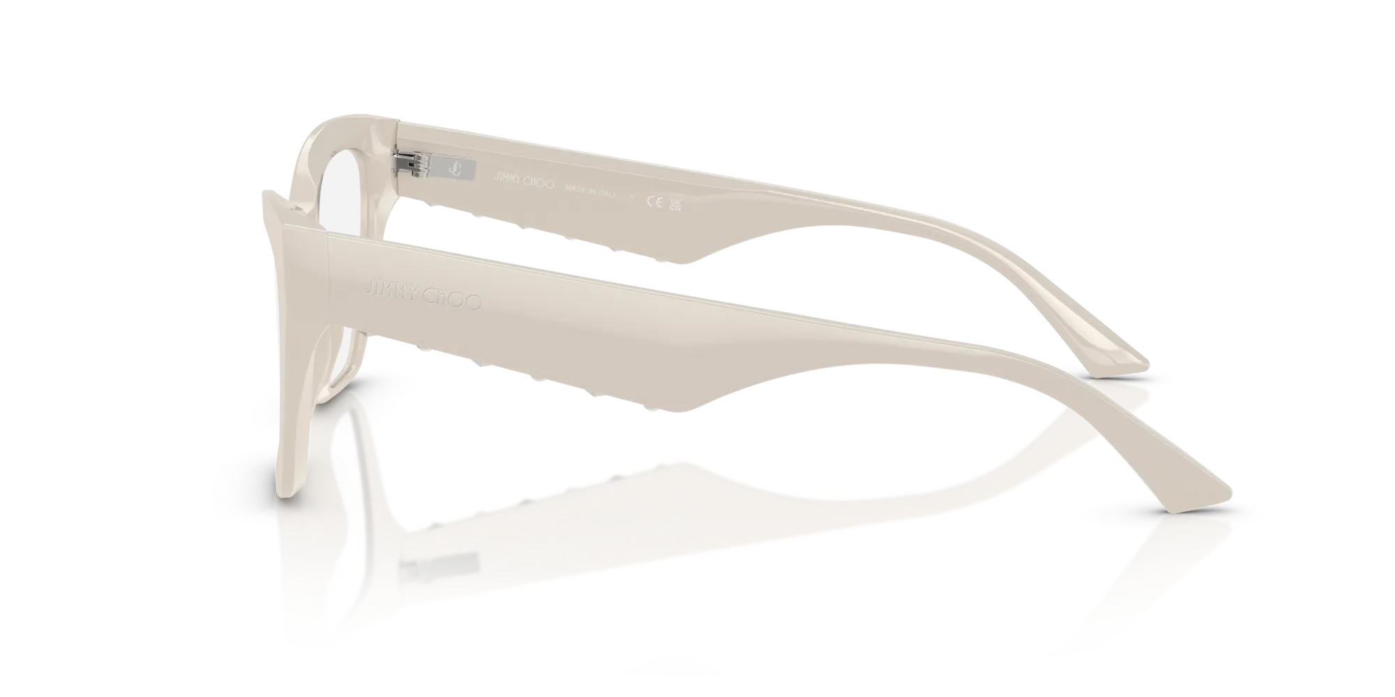 Jimmy Choo JC3021H 5008 Montature da vista Acetato Bianco Trasparente Cat Eye Normale - immagine 4