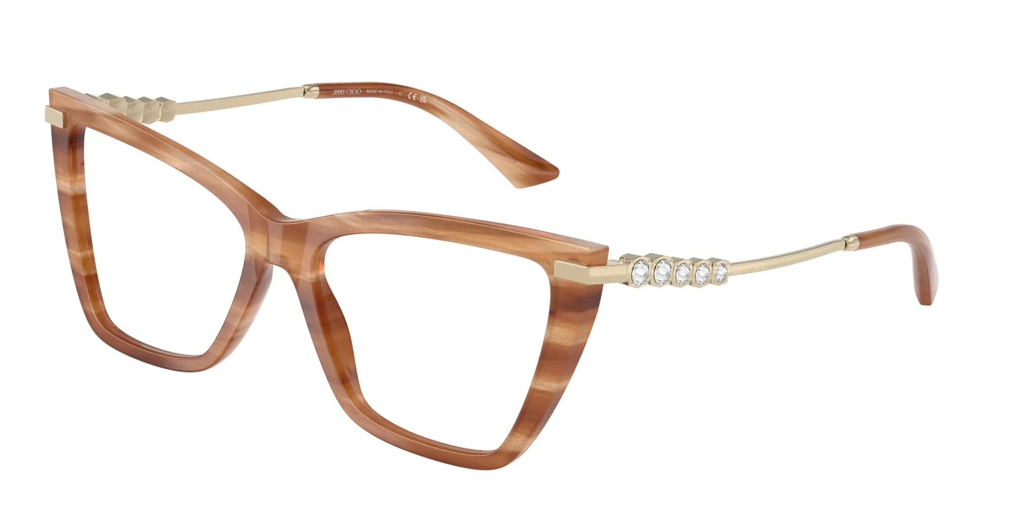 Jimmy Choo JC3020B 5055 Montature da vista Acetato Marrone Cat Eye Normale - immagine 1
