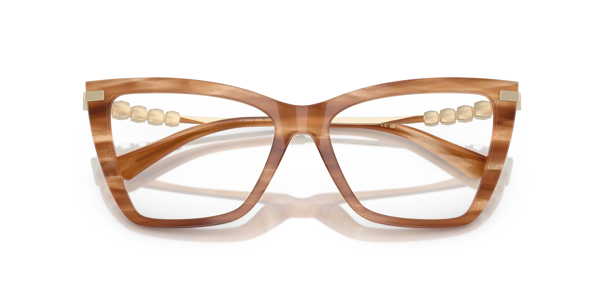 Jimmy Choo JC3020B 5055 Montature da vista Acetato Marrone Cat Eye Normale - immagine 2