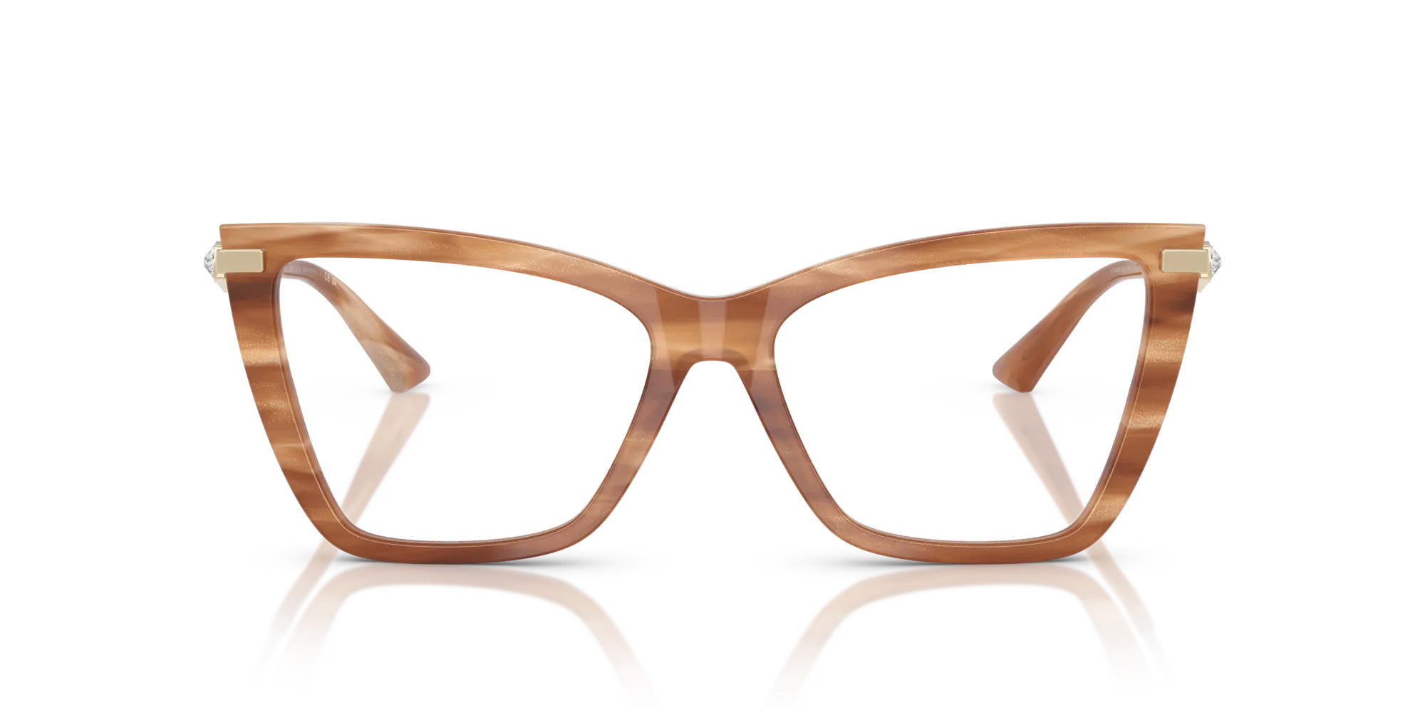 Jimmy Choo JC3020B 5055 Montature da vista Acetato Marrone Cat Eye Normale - immagine 3