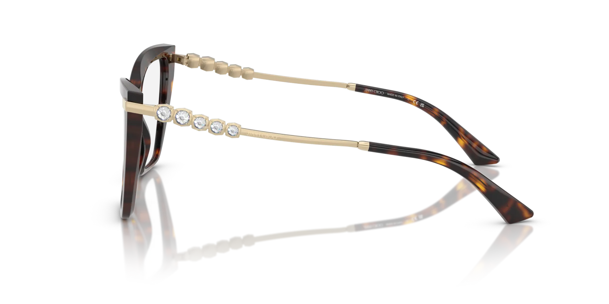 Jimmy Choo JC3020B 5002 Montature da vista Acetato Tartaruga Cat Eye Normale - immagine 4