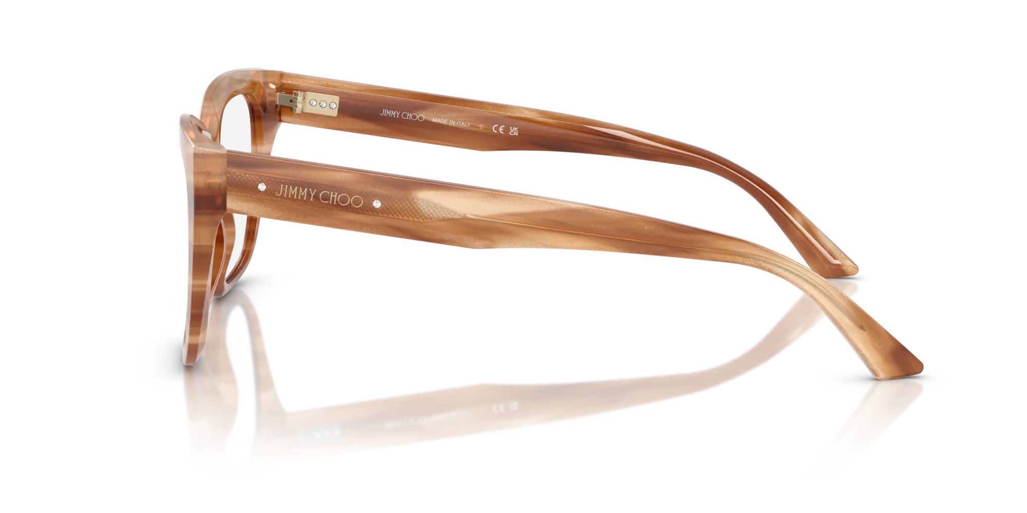 Jimmy Choo JC3019B 5055 Montature da vista Acetato Marrone Squadrata Normale - immagine 4